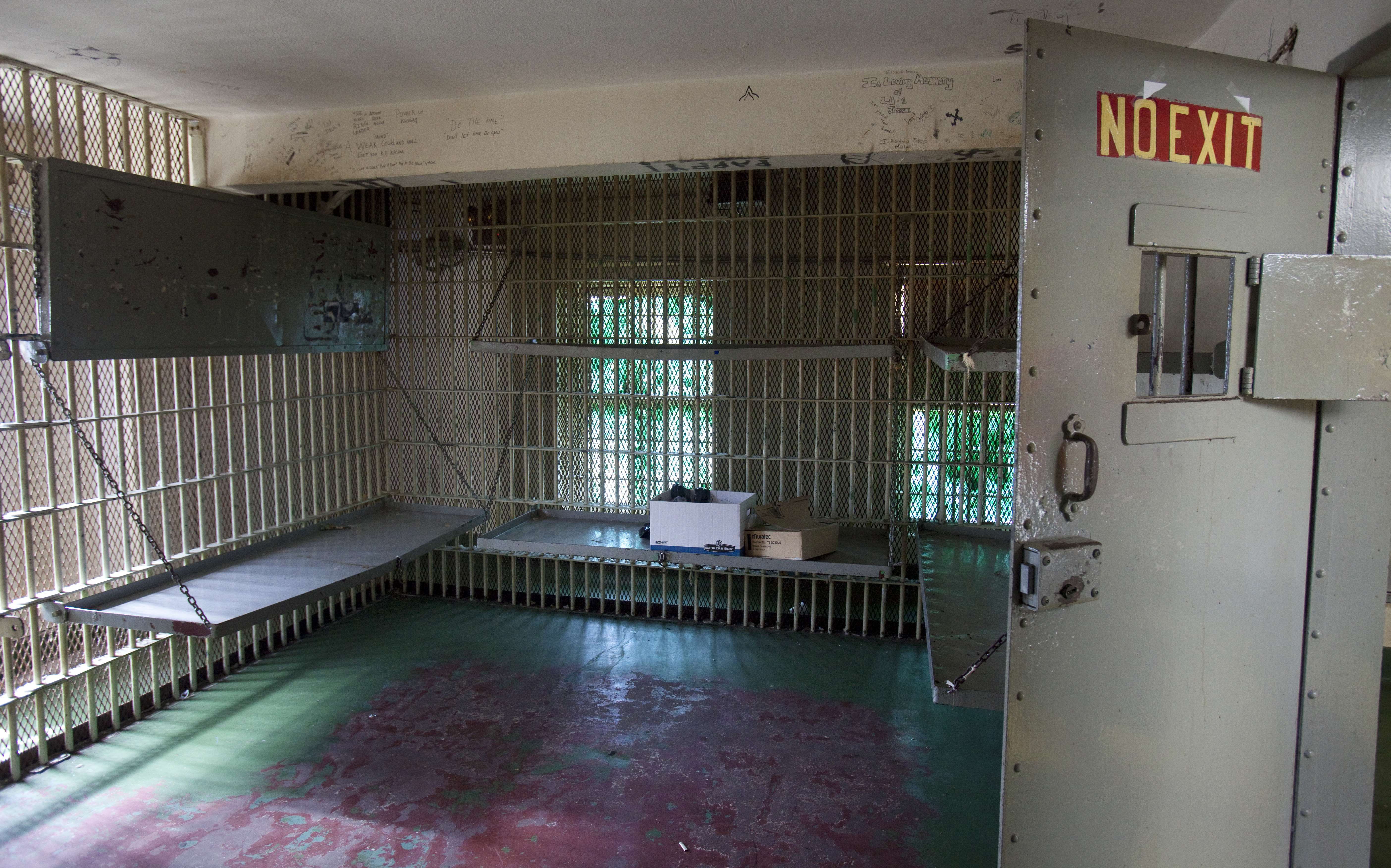 The jail in the Leflore County Courthouse where former SNCC activist Linda Wetmore was held for several days in 1964.
