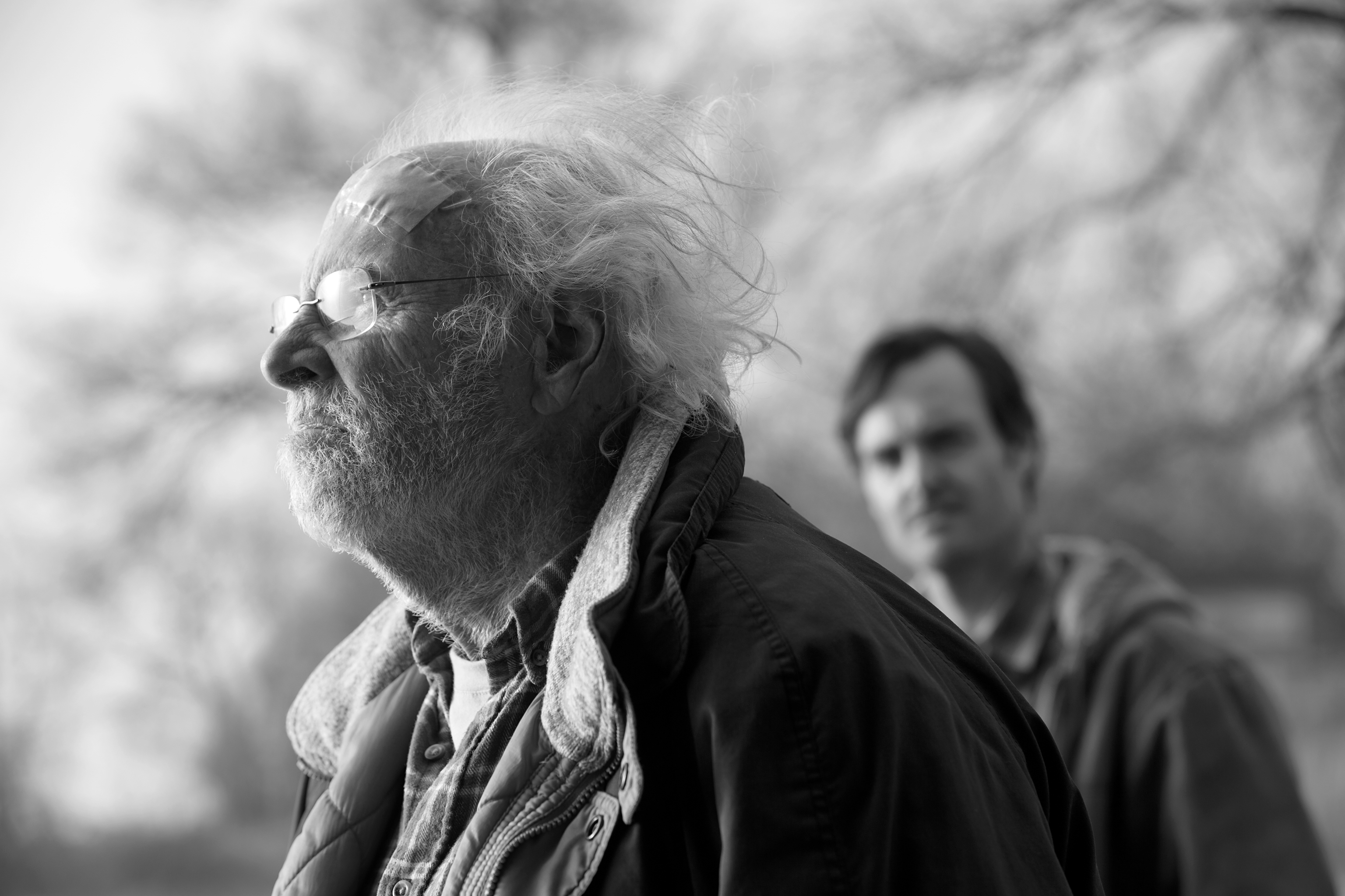 (Left to right) Bruce Dern is Woody Grant and Will Forte is David Grant in 2013 film NEBRASKA, directed by Alexander Payne, from Paramount Vantage in association with FilmNation Entertainment, Blue Lake Media Fund and Echo Lake Entertainment. NEB-07069BW