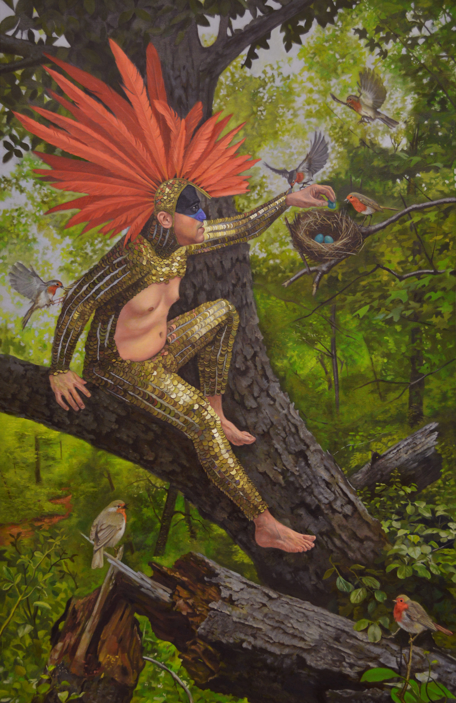 Darlin Frometa’s “Stealing From a Robin’s Nest.”