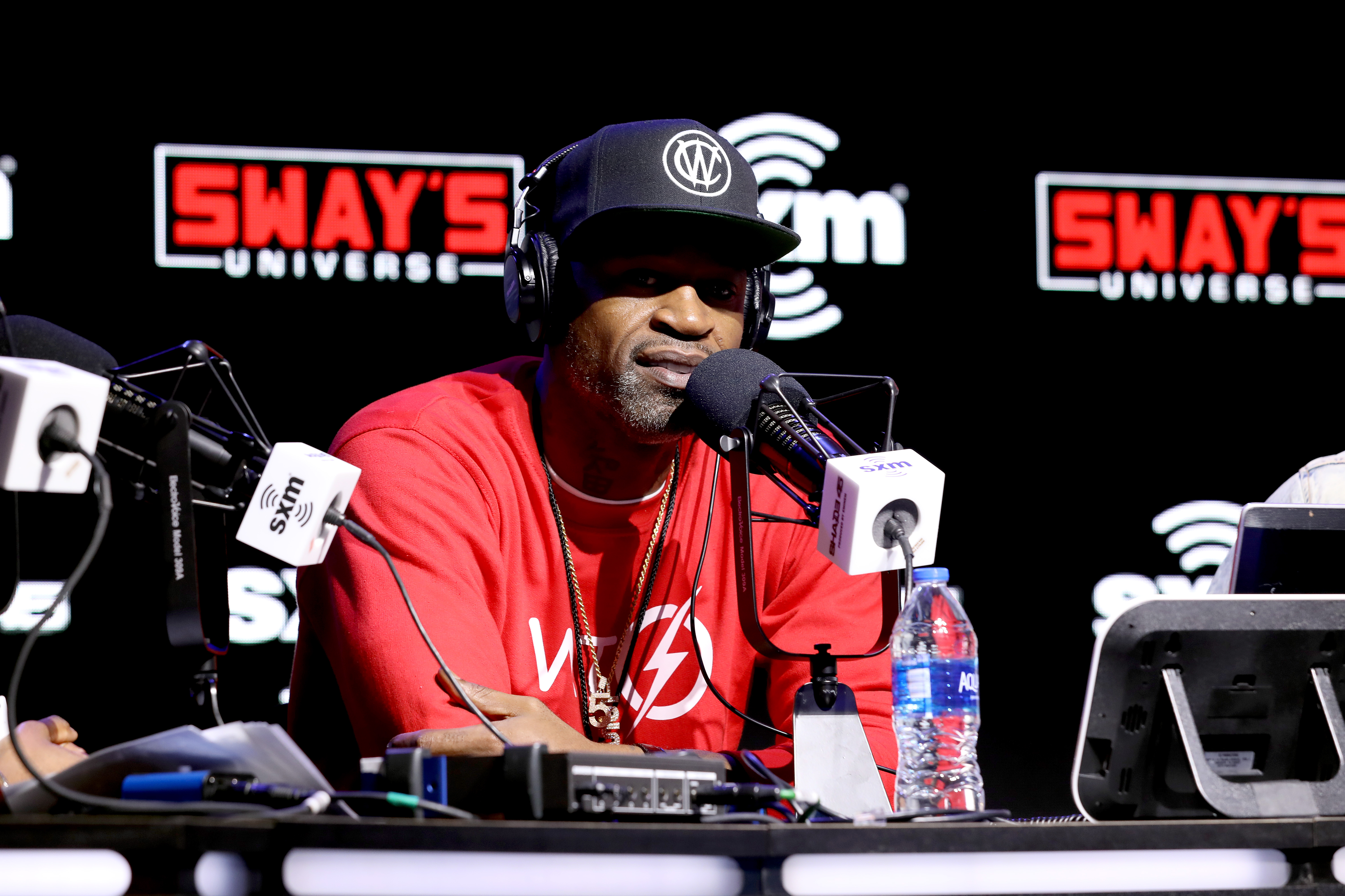 Jackson broadcasted for SiriusXM at the Super Bowl in Miami.