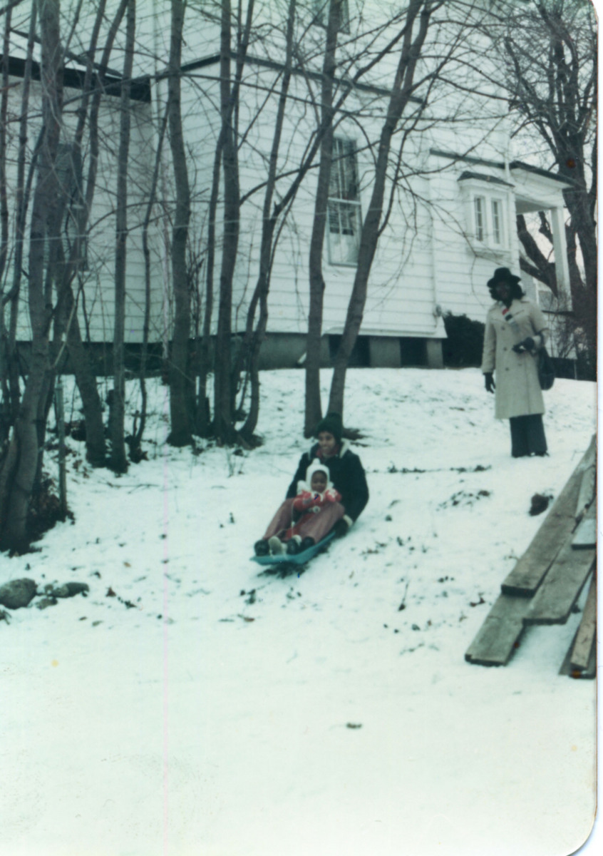 Kirsten Greenidge with her mother, Ariel Greenidge, and her grandmother Ariel Dance at the Claremont Avenue house in Arlington in 1976.