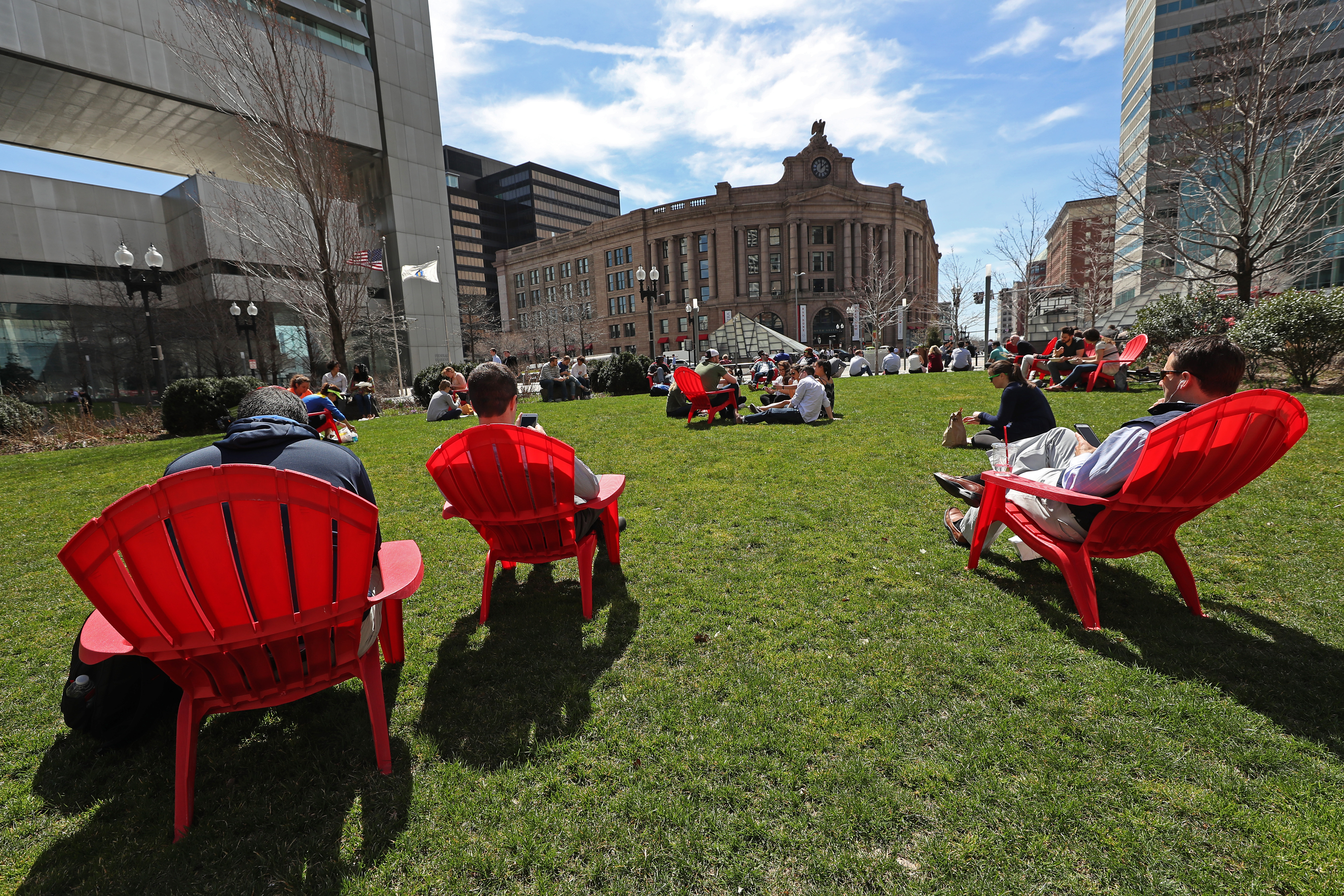 The Rose Kennedy Greenway near South Station.