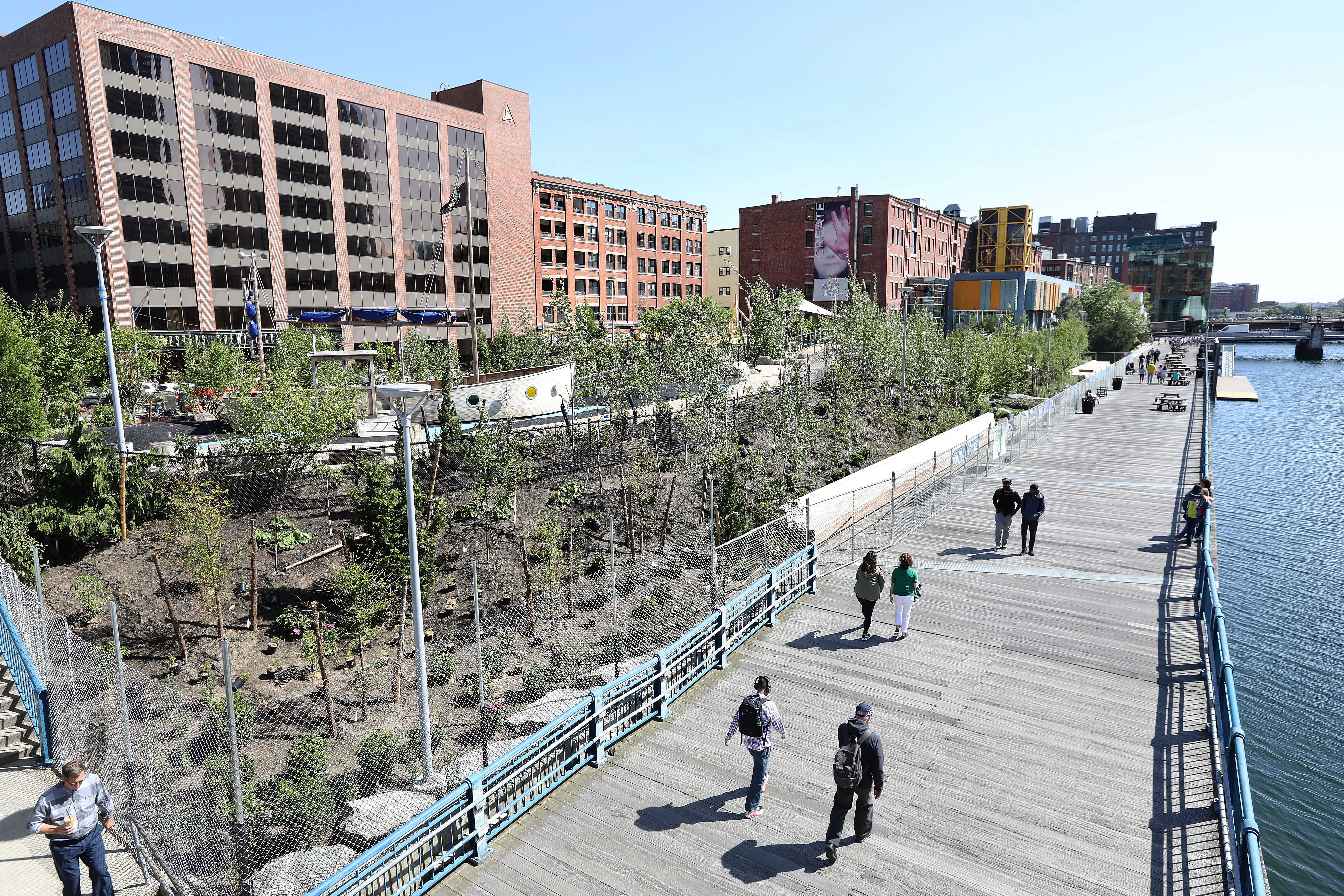 The park sits next to the Children’s Museum in the Seaport.