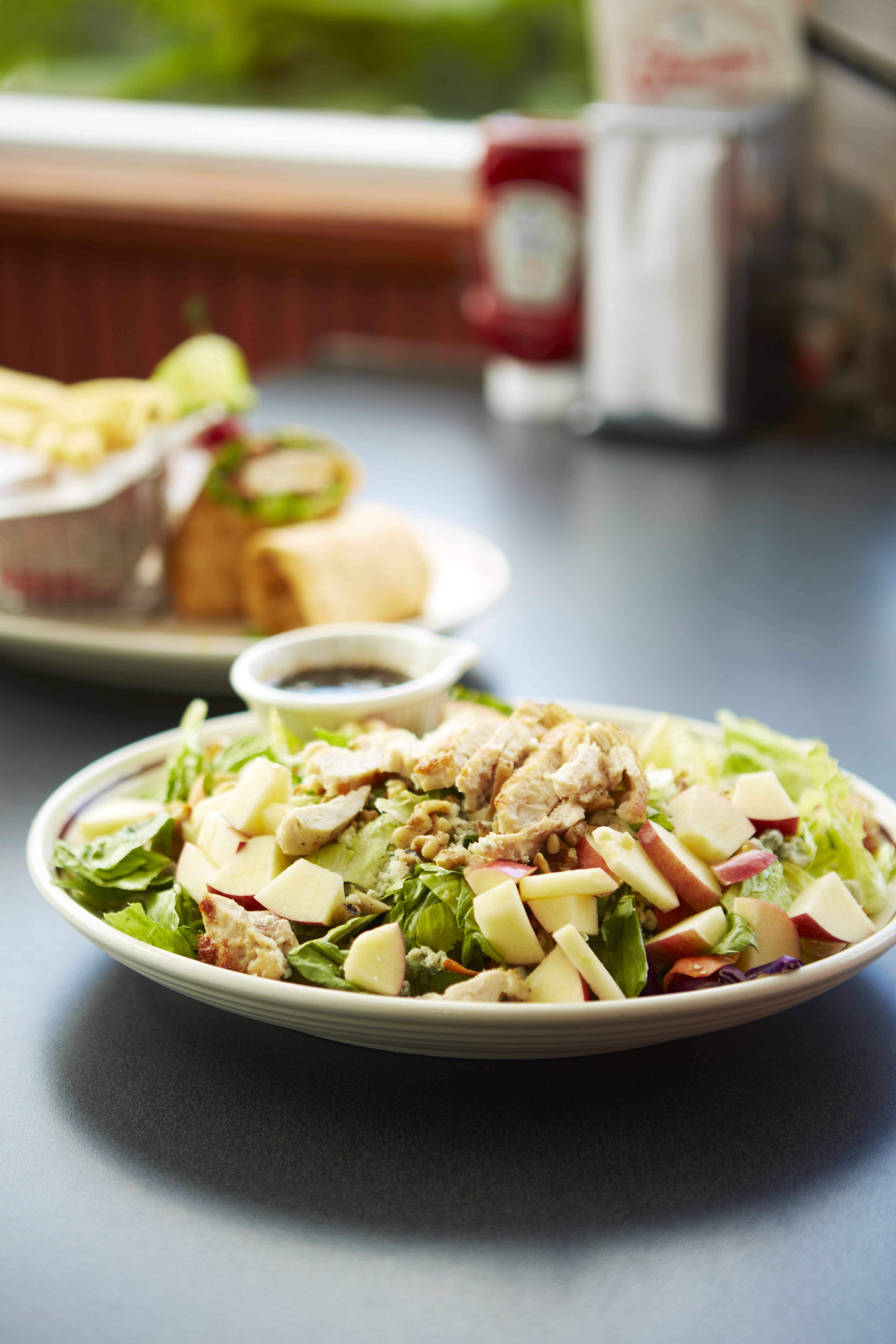 Chicken salad with apples.