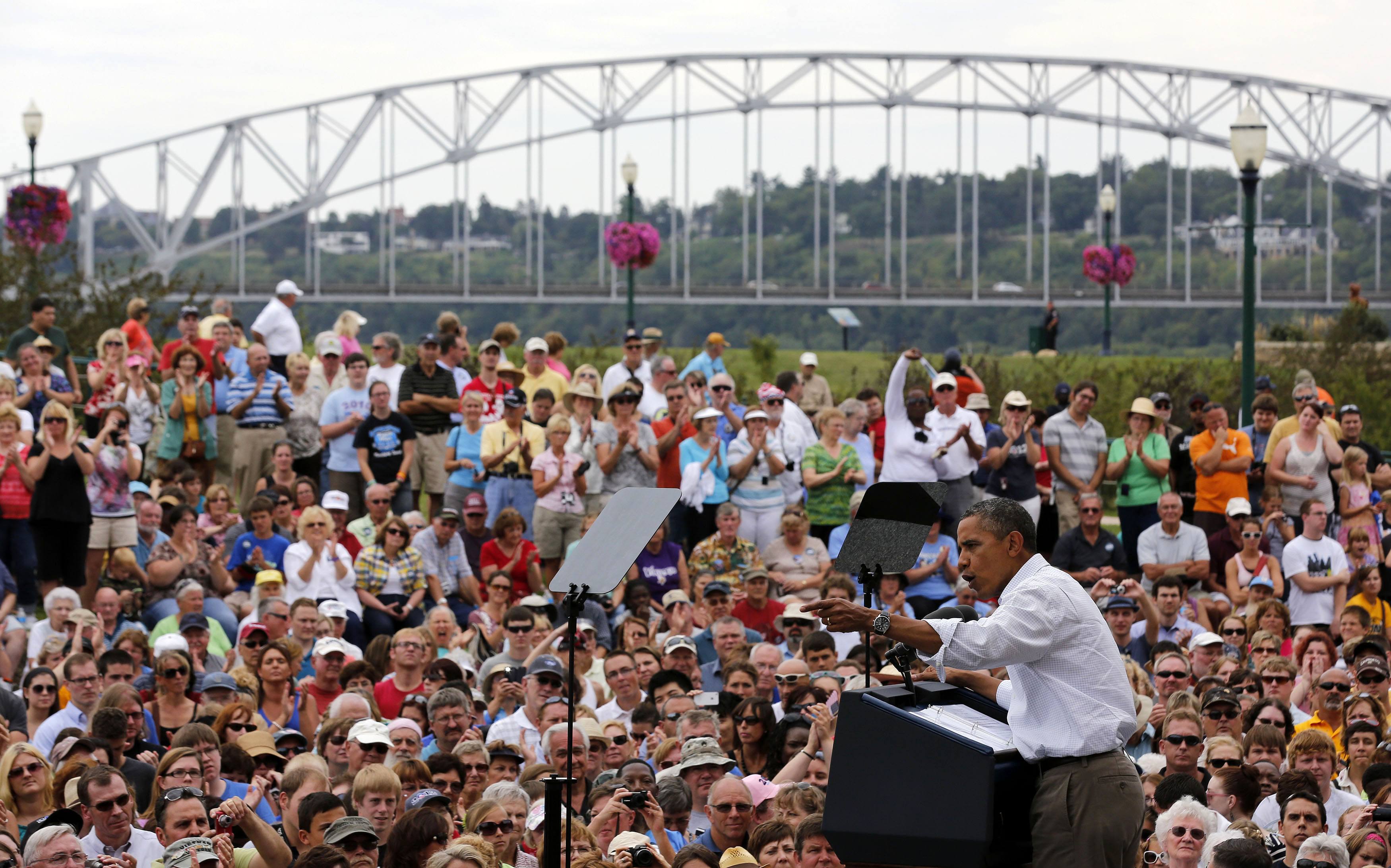 President Obama Wednesday in in Dubuque, Iowa.