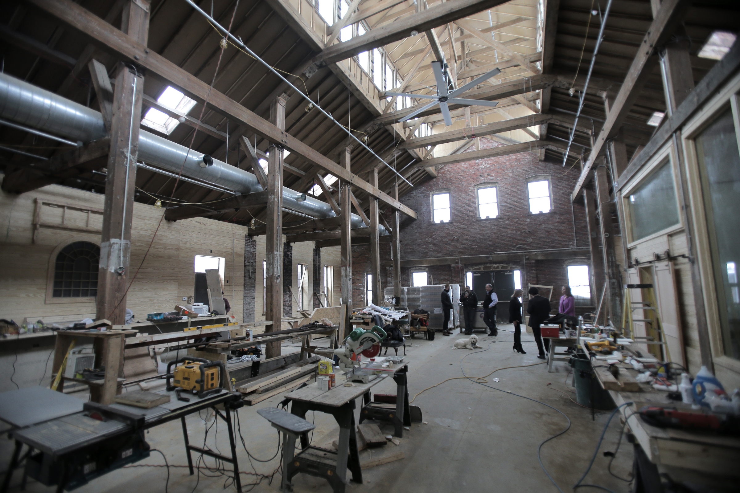 Rhonda Kallman envisions hosting various events under the distillery’s 40-foot-high ceilings.