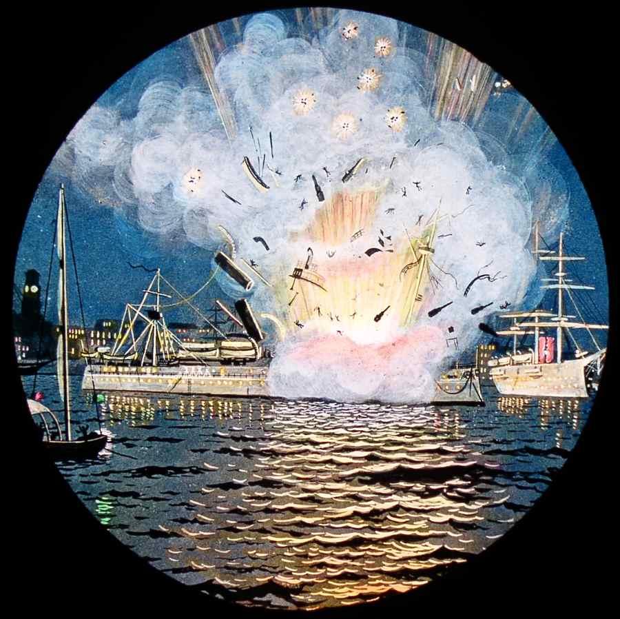 Joseph Boggs Beale illustration of the explosion of the USS Maine