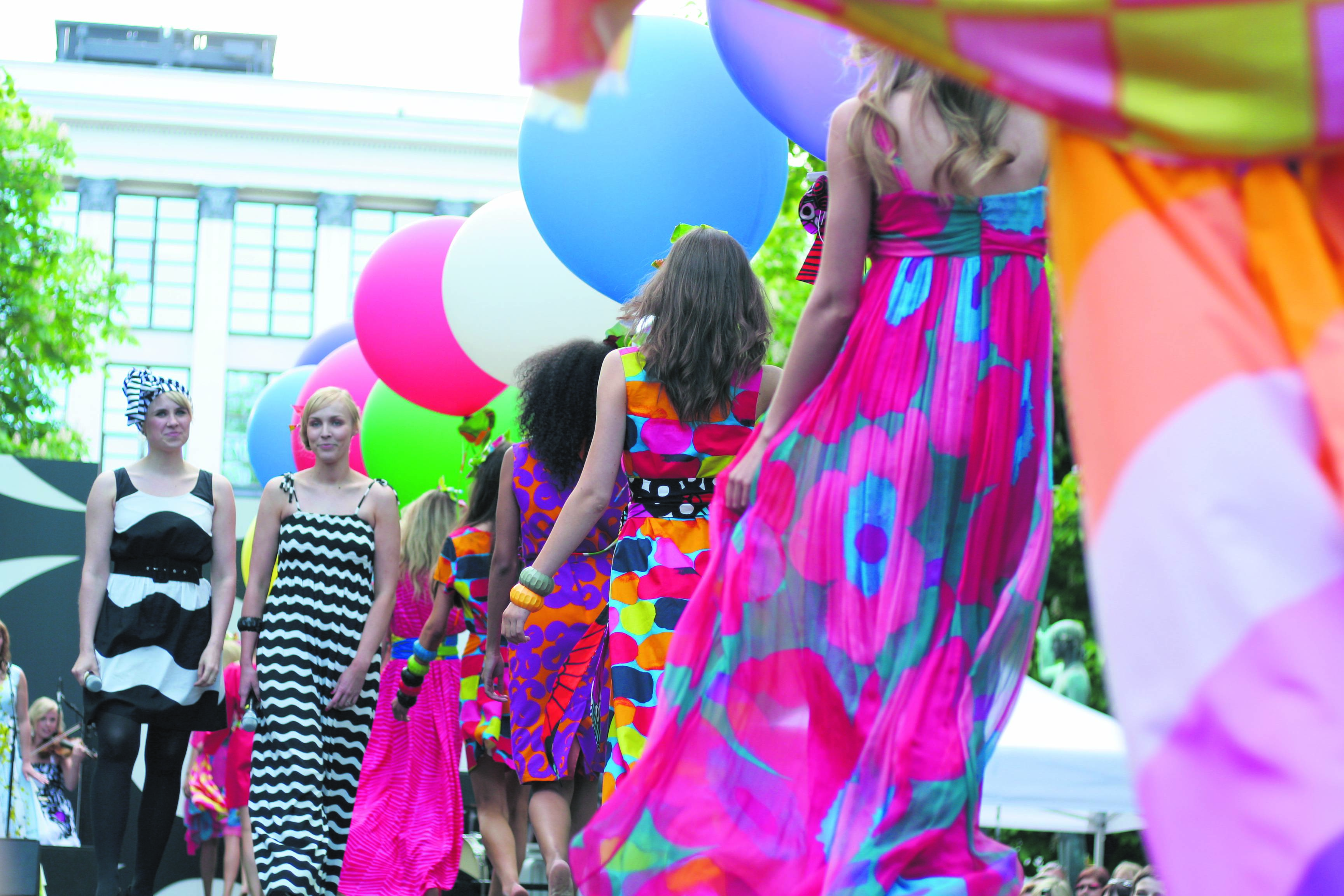 A scene from a Marimekko fashion show in Helsinki, Finland.