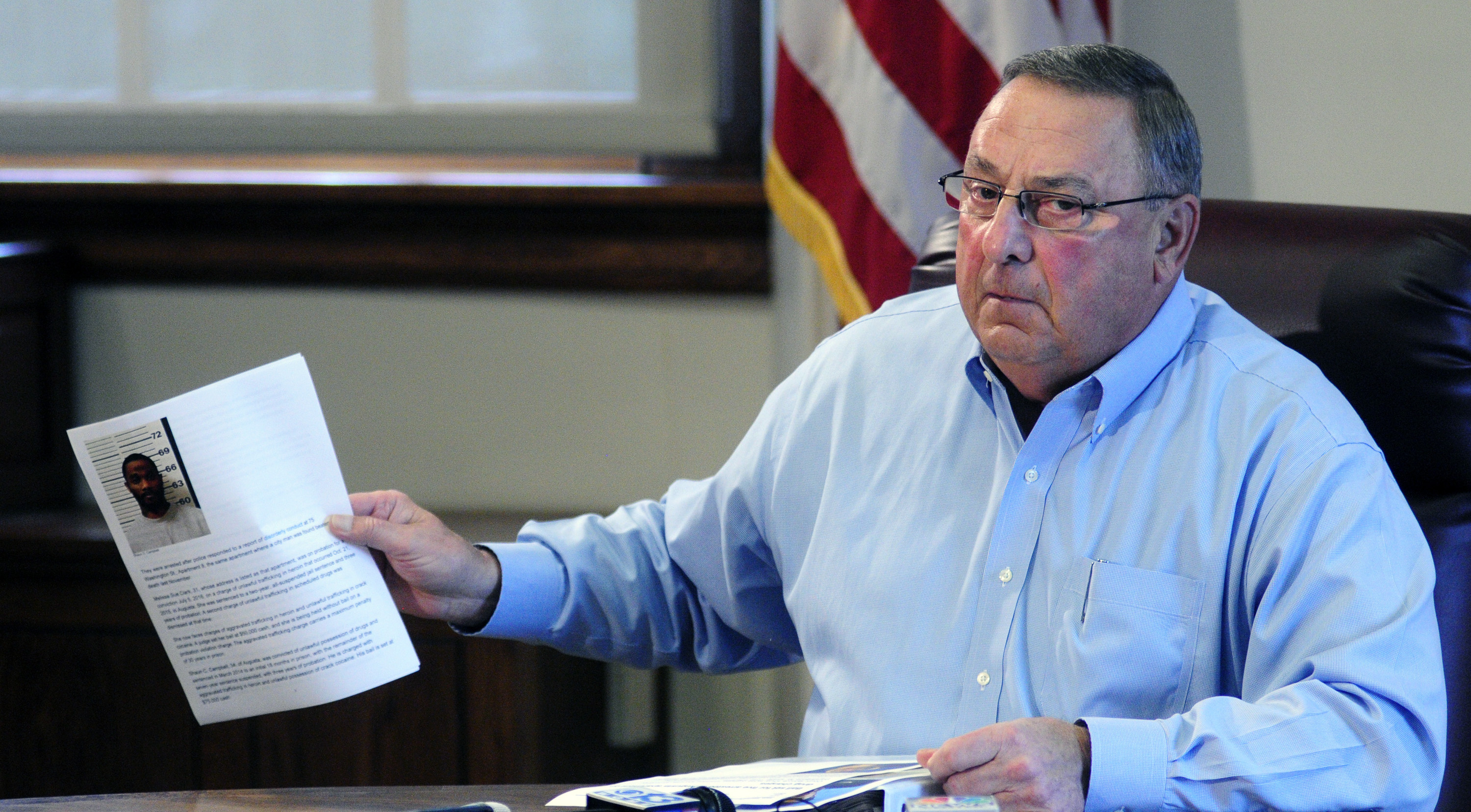 Paul LePage in late August, about a month before his surgery.