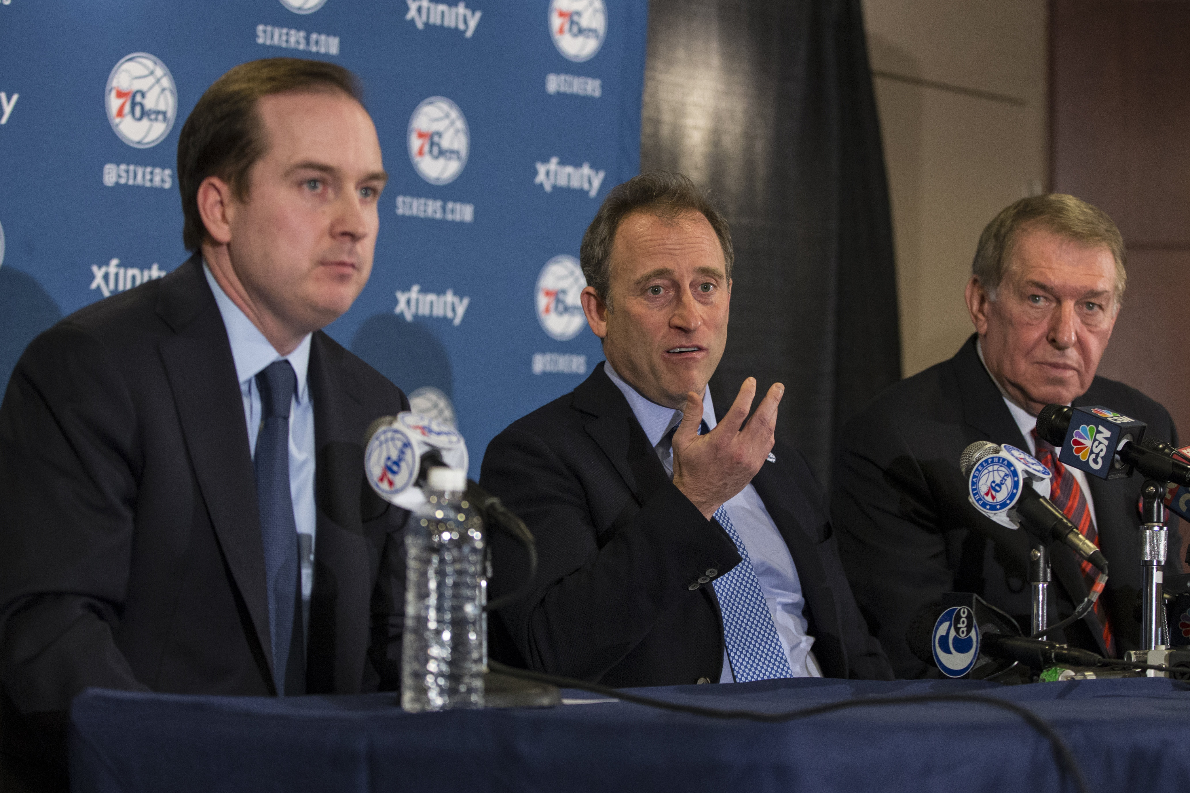 The 76ers hired USA Basketball director Jerry Colangelo as chairman of basketball operations to team with general manager Sam Hinkie on personnel decisions.