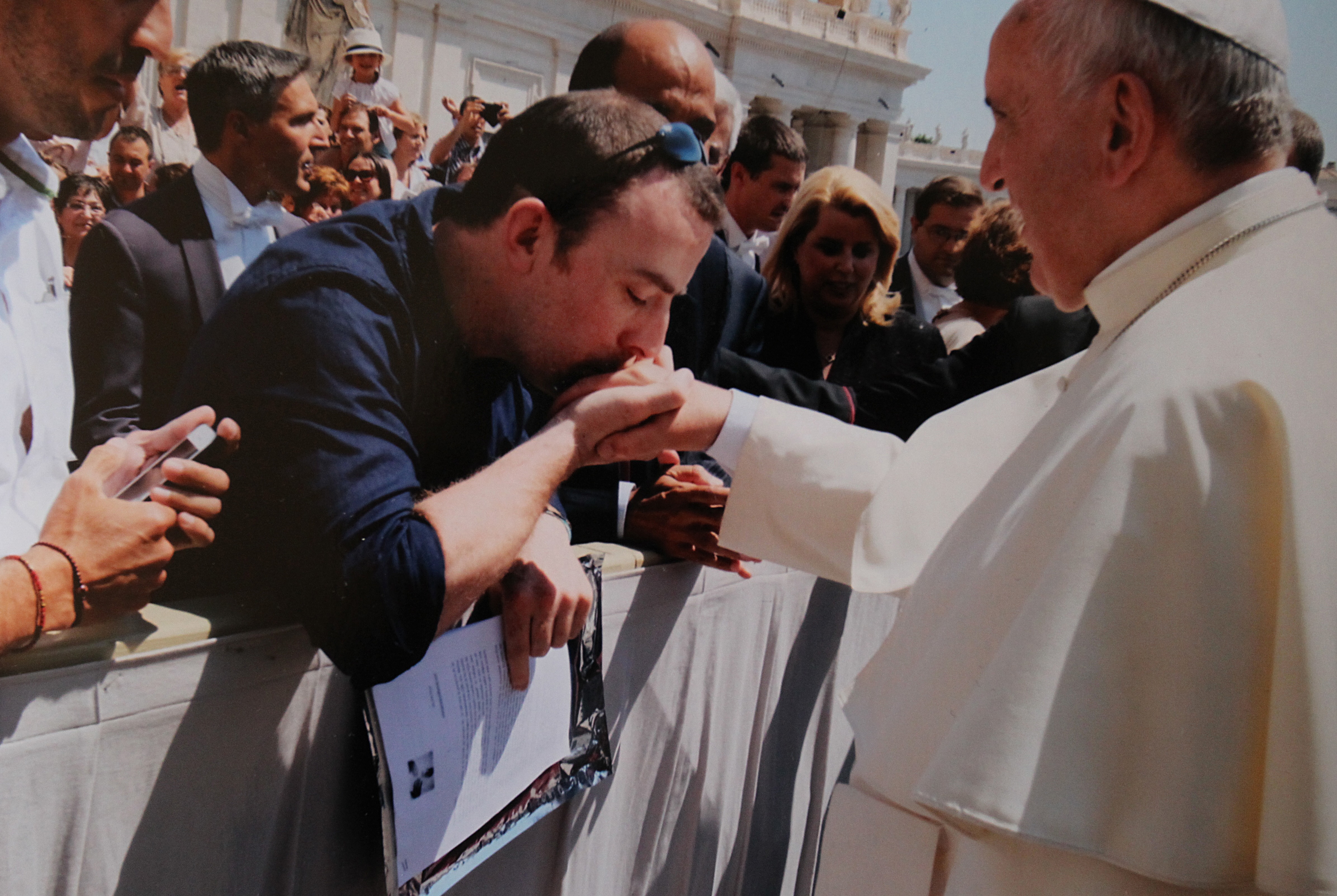 Vincent Doyle kissed the ring of Pope Francis in June 2014.