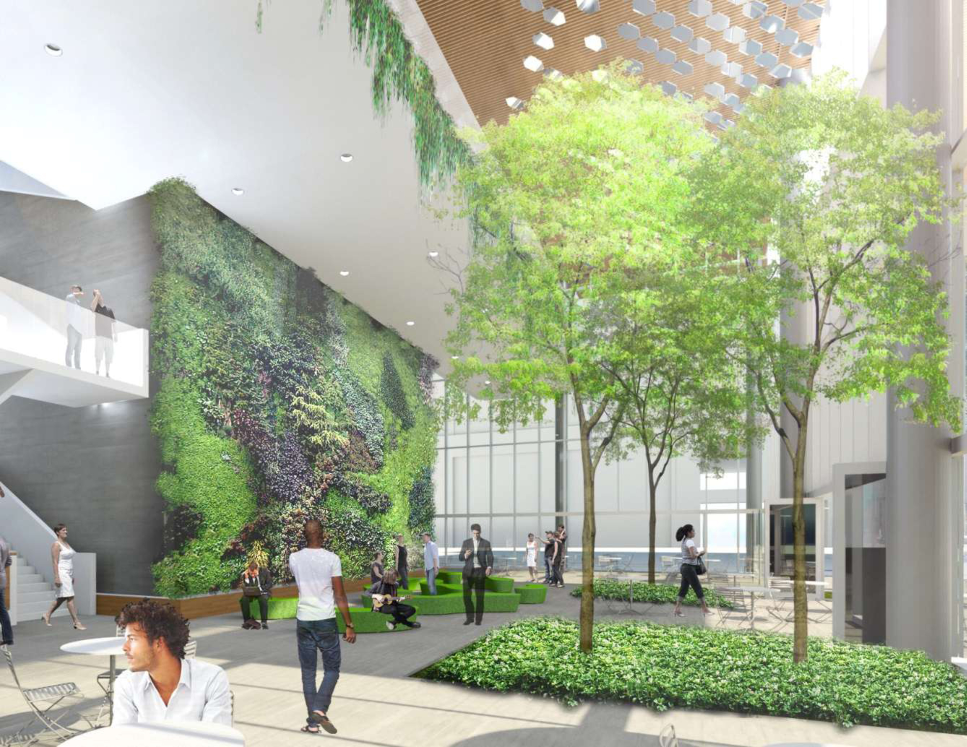 Boston Properties has proposed an indoor garden at the site of an old garage off Broadway Street in Cambridge.