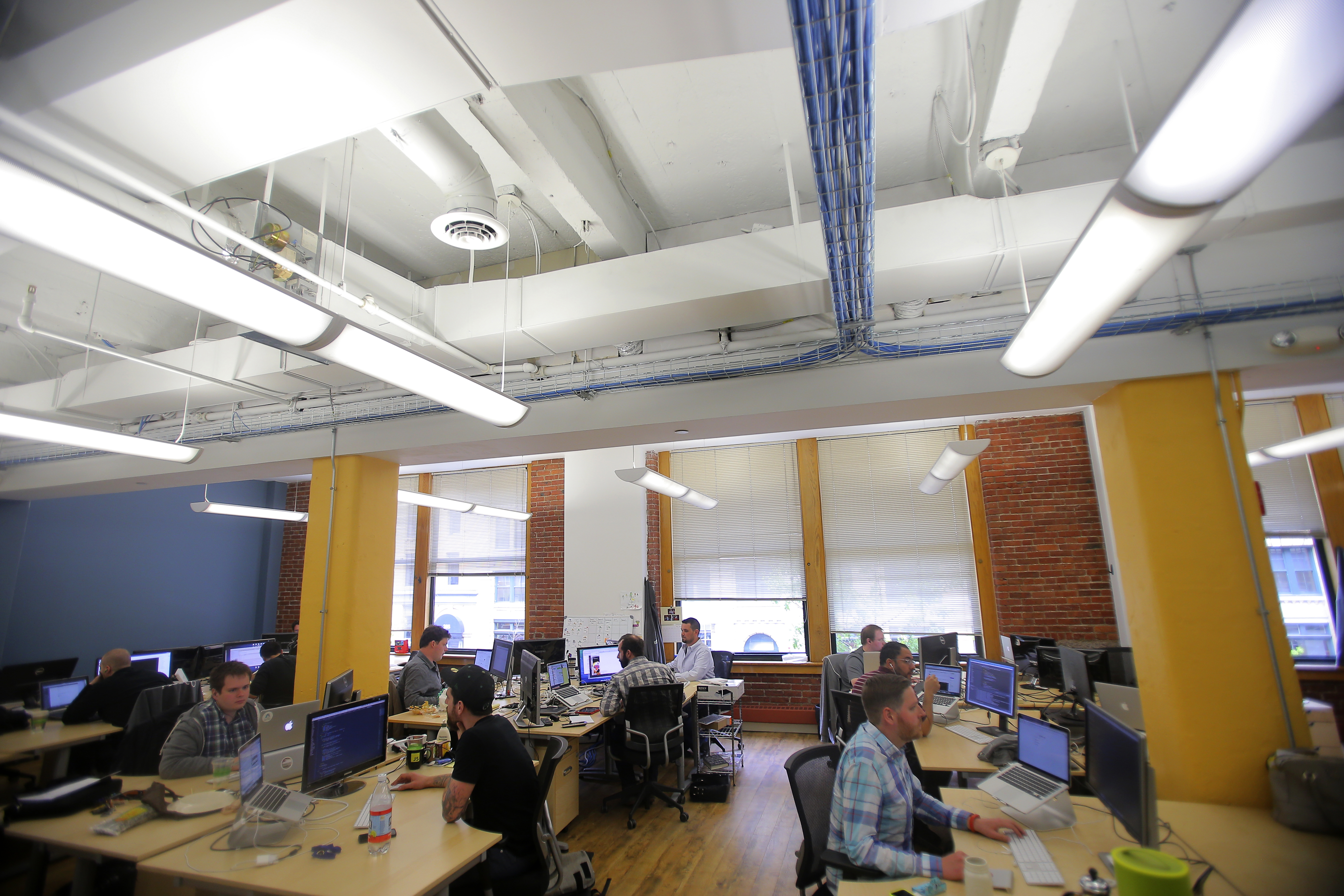 About 80 of Aereo’s 115 employees work in South Boston’s Fort Point neighborhood; the startup has raised nearly $100 million.