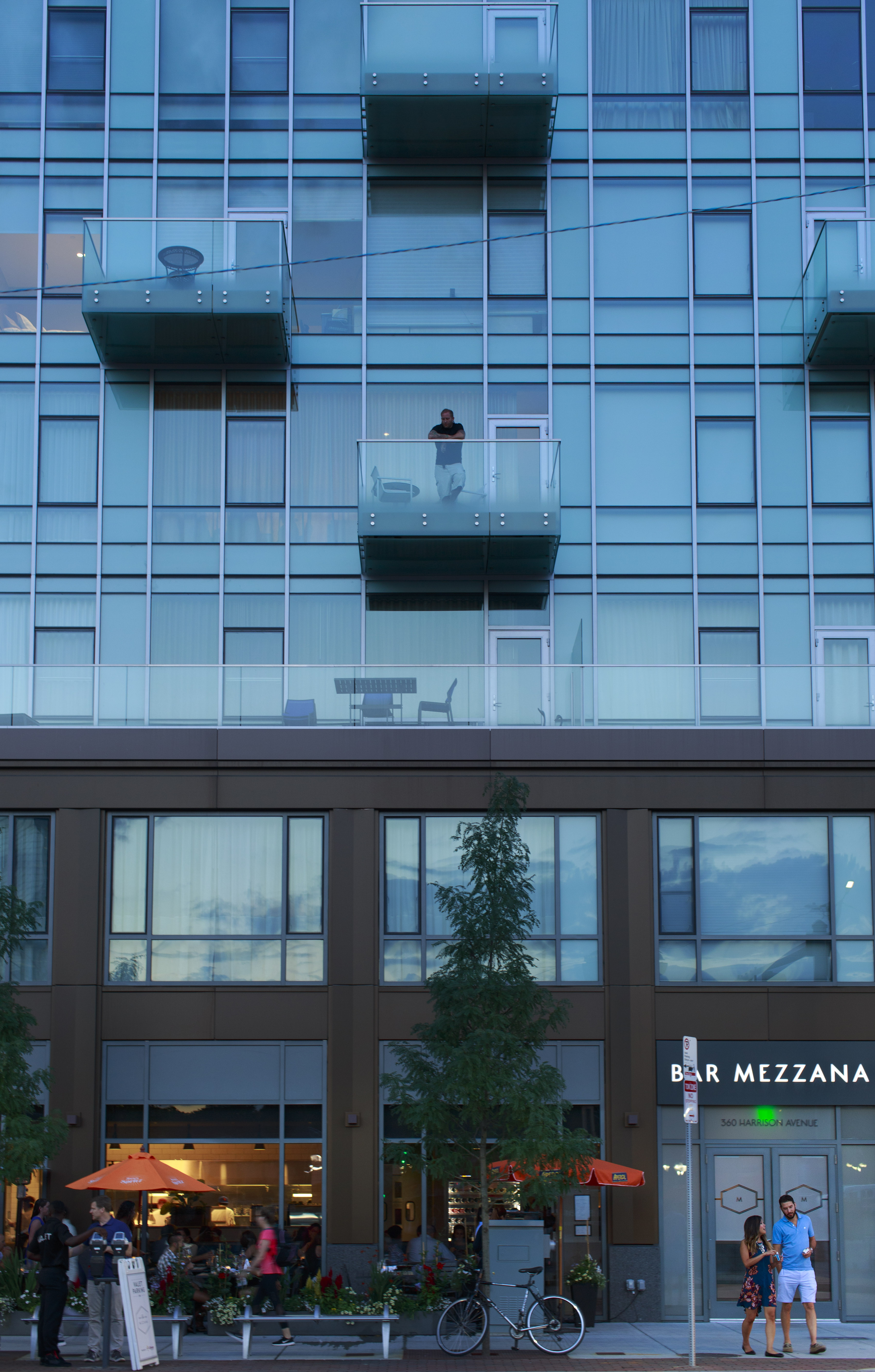 Above Bar Mezzana at the Ink Block complex are new luxury condos.