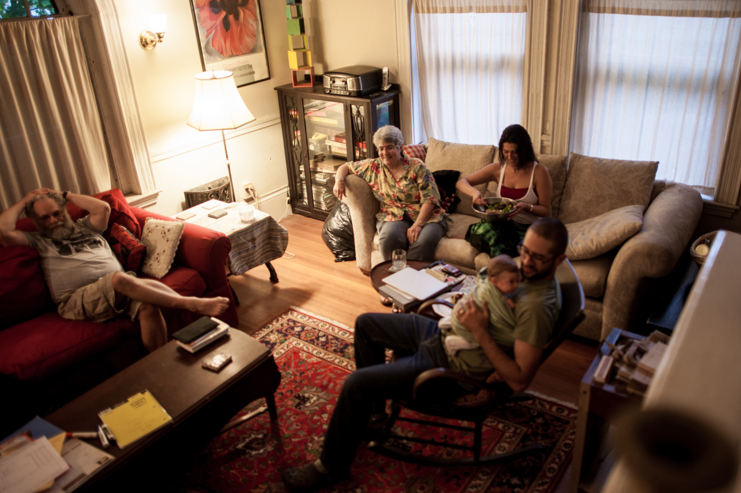 Joanne Tuller loved communal living in the ’70s and now resides with six other adults, plus a baby.