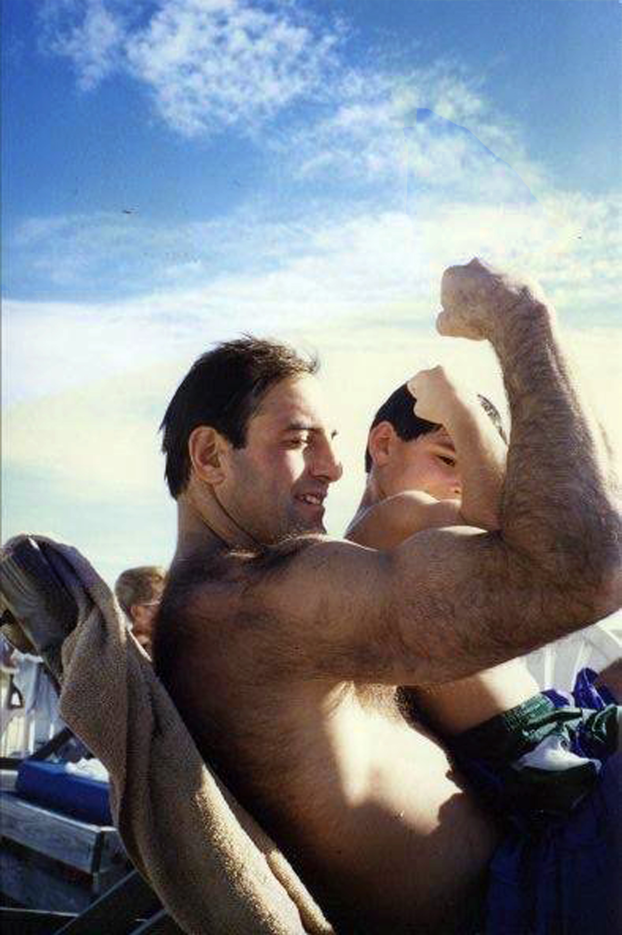 Jeff Ebner and young son Nate on vacation in Florida around 1993.