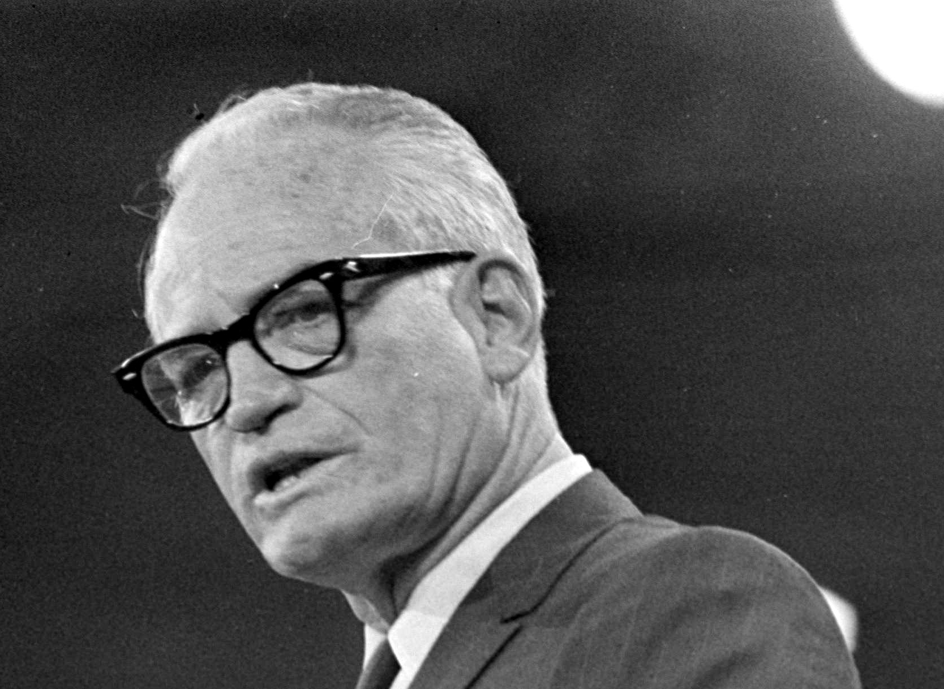 Goldwater addressed the Republican National Convention in 1968.