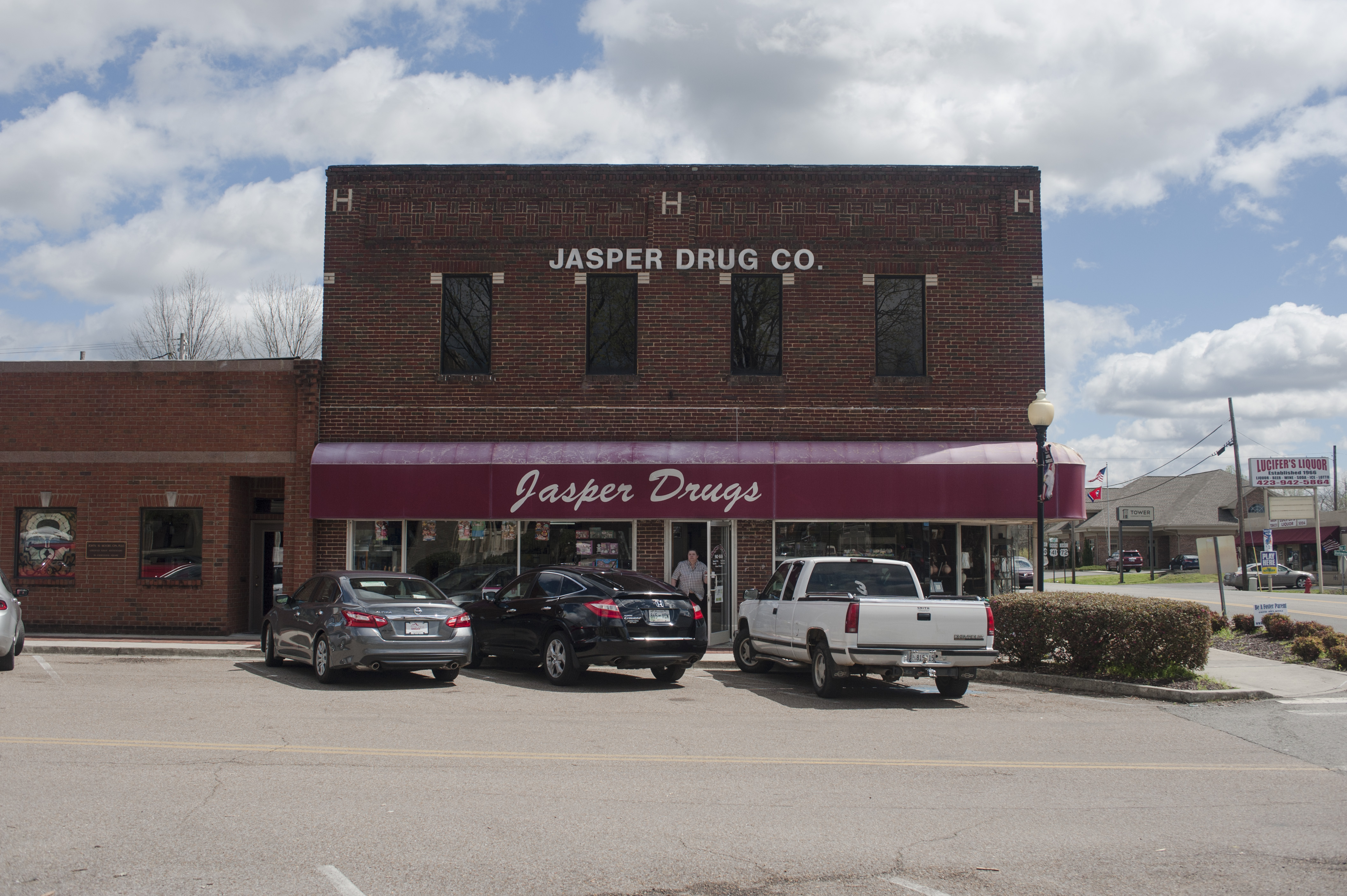 A pharmacy in the town square of Jasper, Tenn.