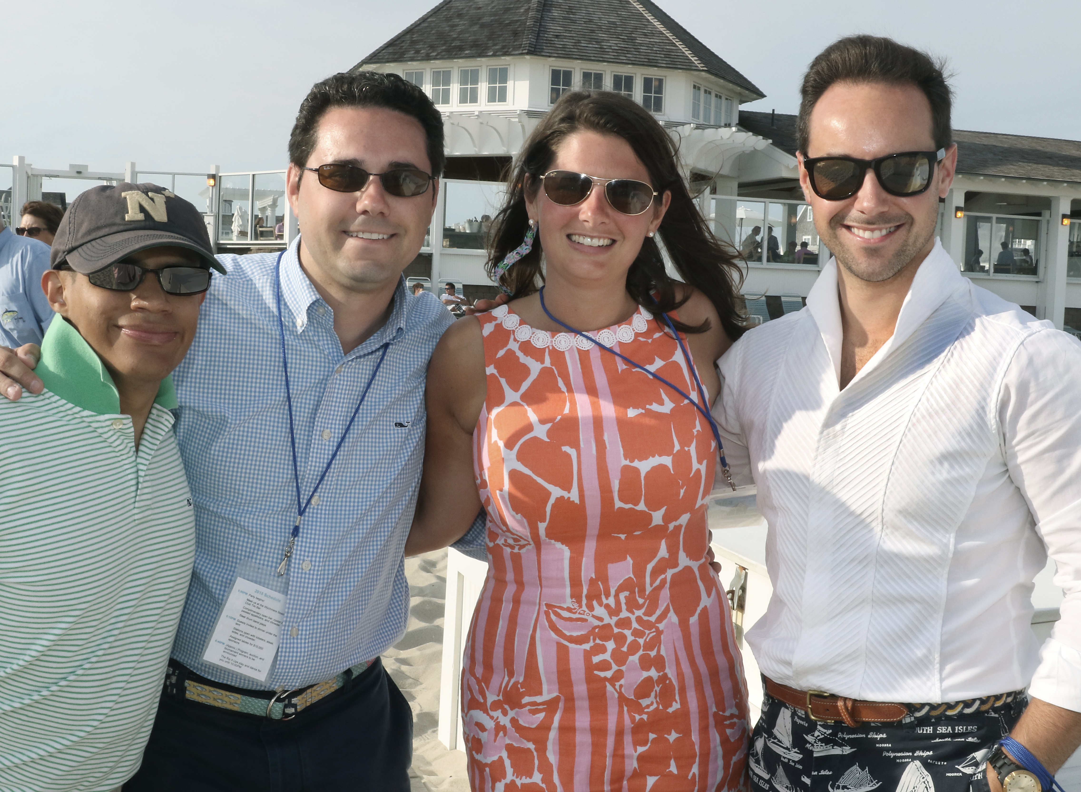 From left: Michael Jaxtimer-Barry of Milton, Dave Soares and Katie Meyer, both of Melrose, and Jeff Soares of Osterville.