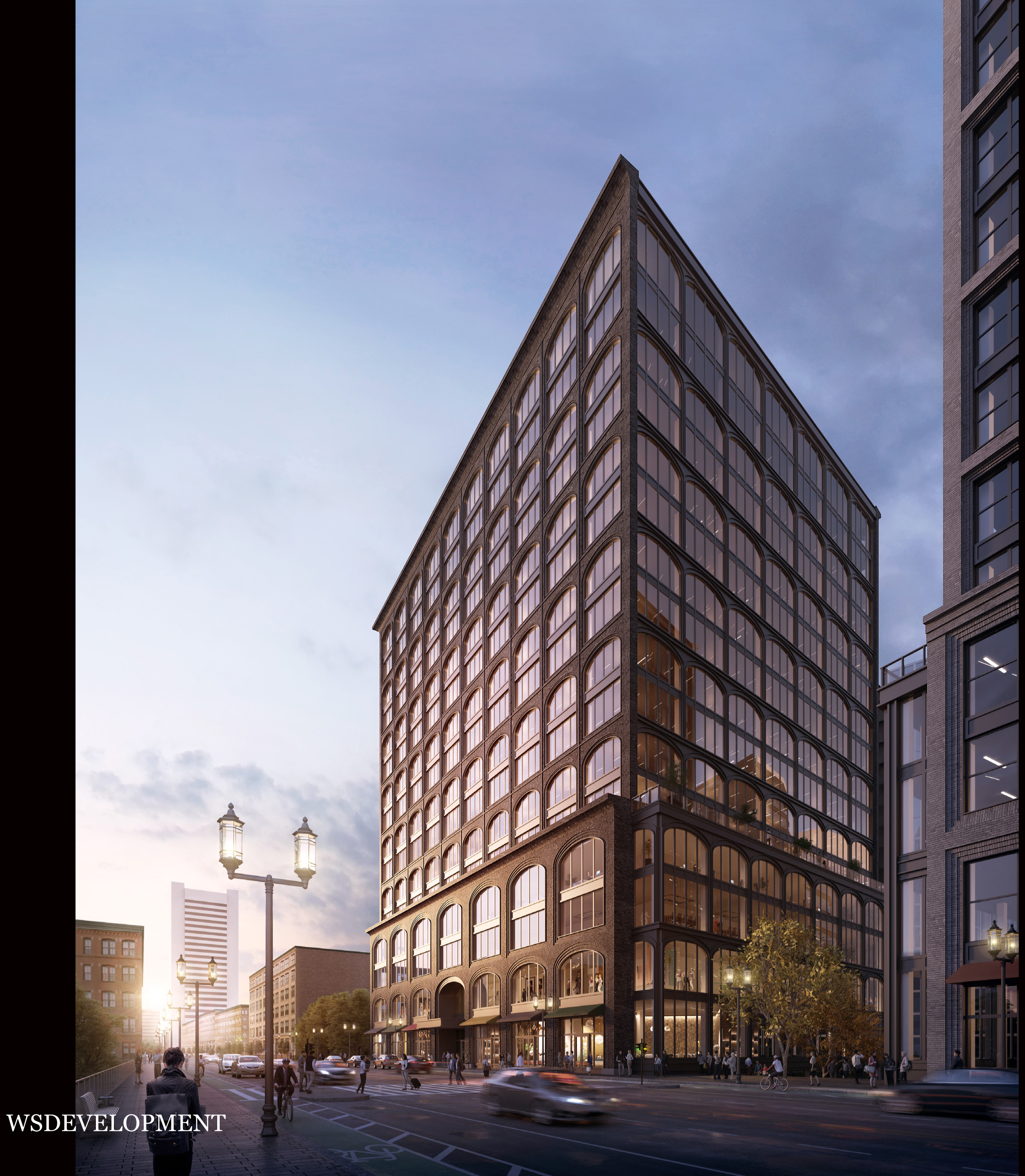 A rendering of the building WS Development has proposed for the Seaport District.