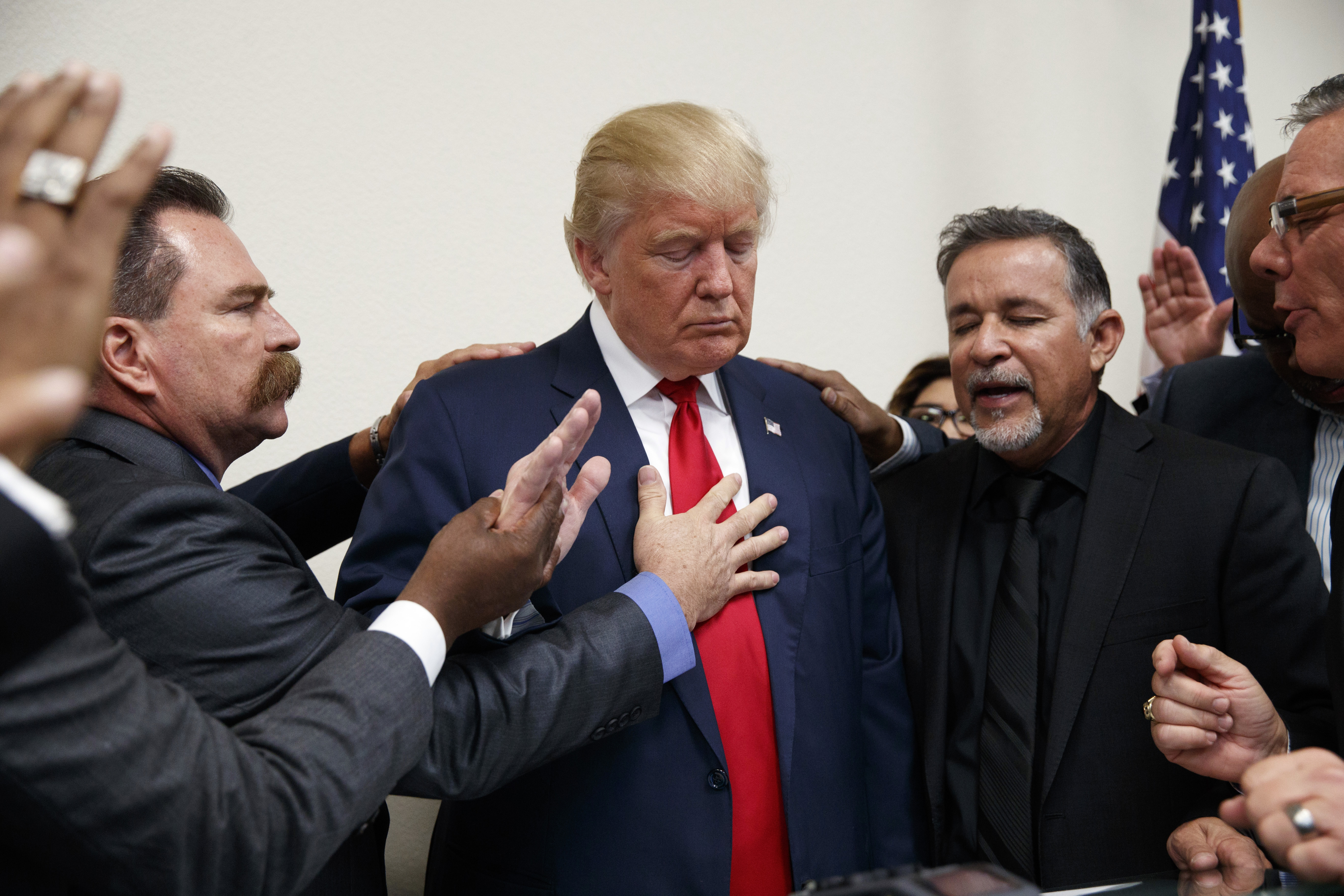 Las Vegas area pastors prayed with Donald Trump on Oct. 5.