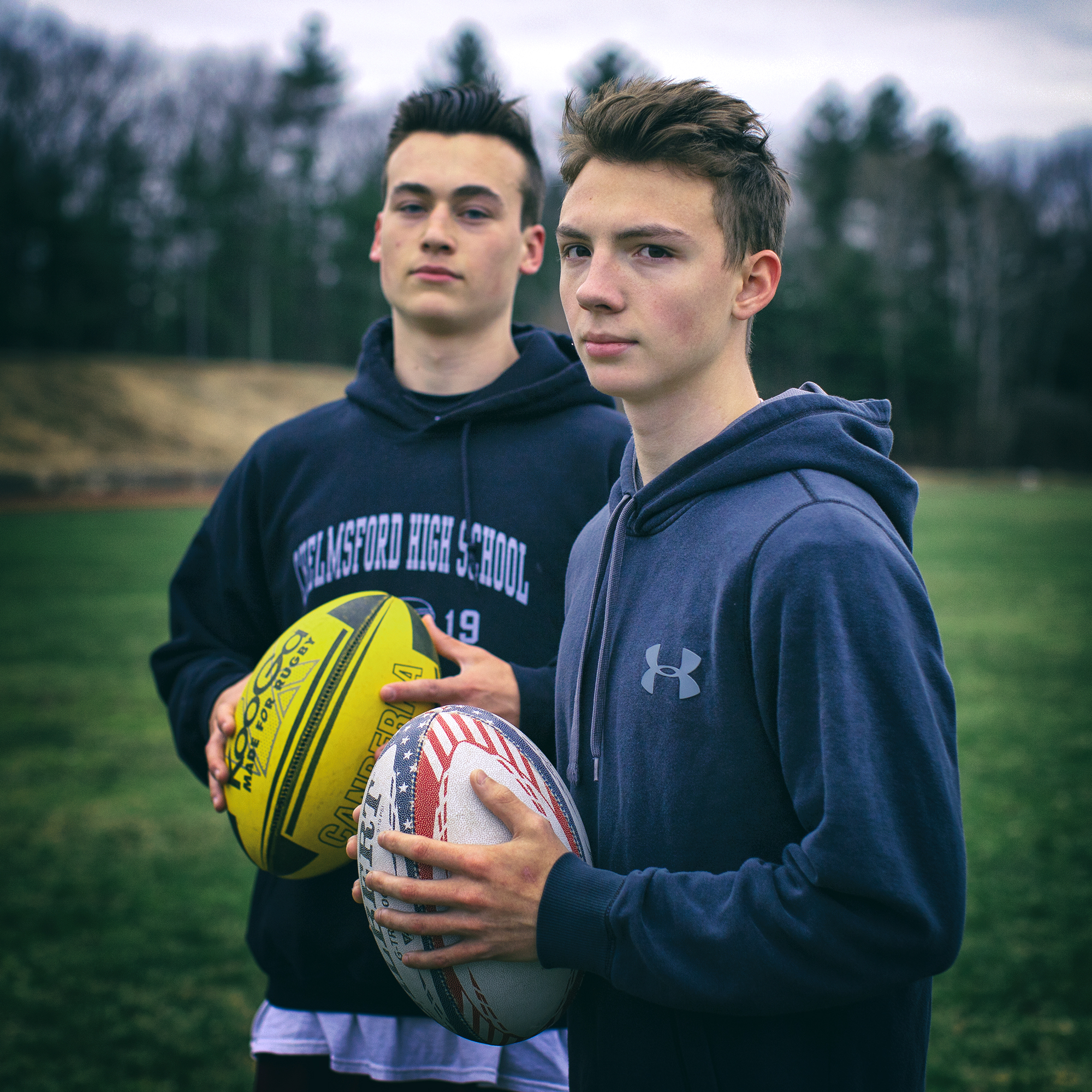 Chelmsford rugby team senior captains, Clay Casaletto (left) and Jake Harrison, played other sports before taking on rugby.