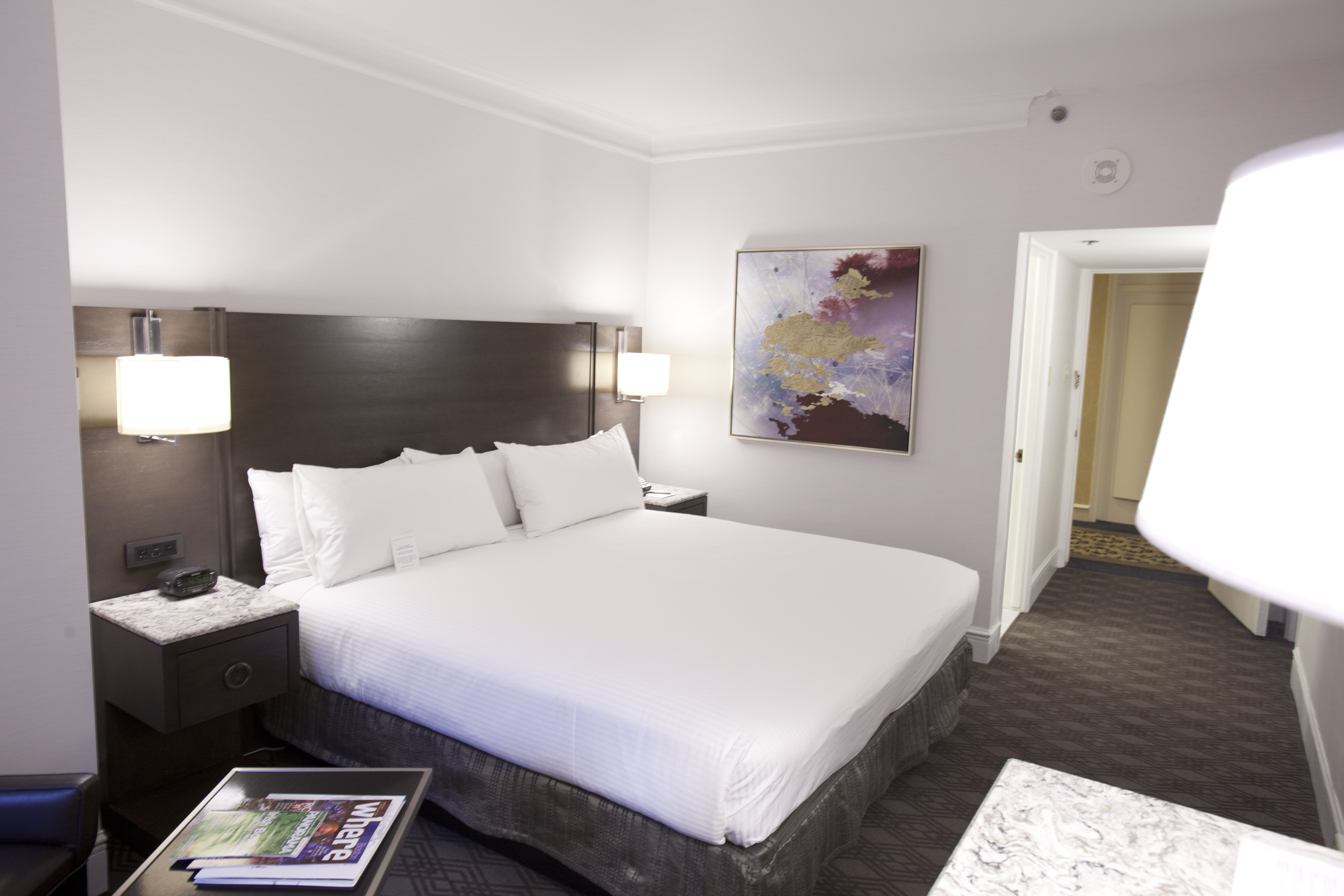 A renovated guest room.