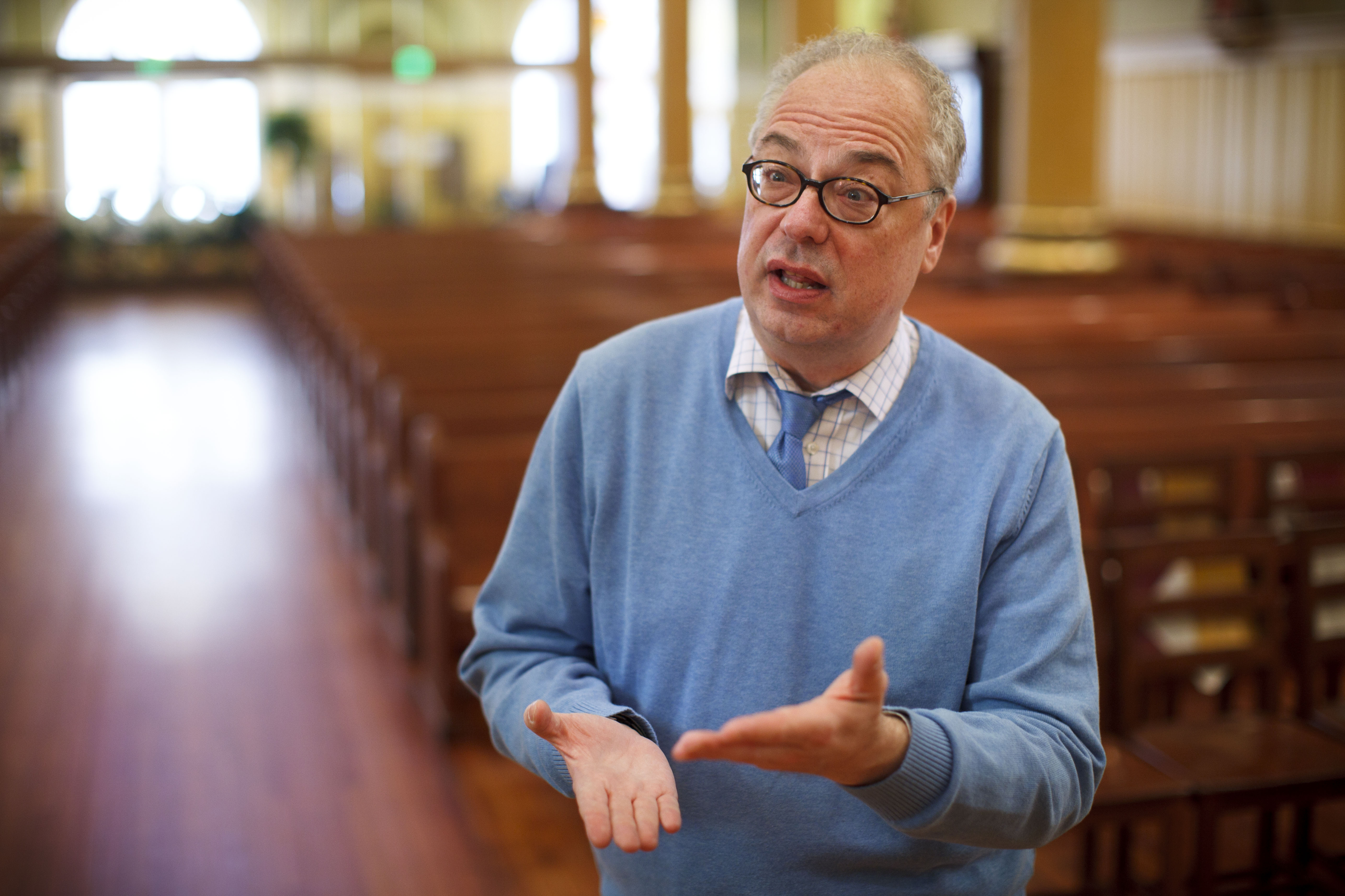 “It makes the struggles they had more something that we can relate to, as opposed to someone who lived in 300 AD and wore sandals and a cloak,” said Mark Lippolt, a parishioner at St. Cecilia in the Back Bay.