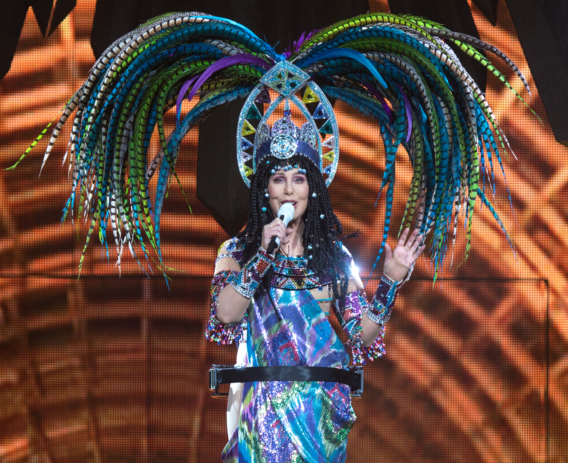 Cher performed at a sold-out TD Garden.