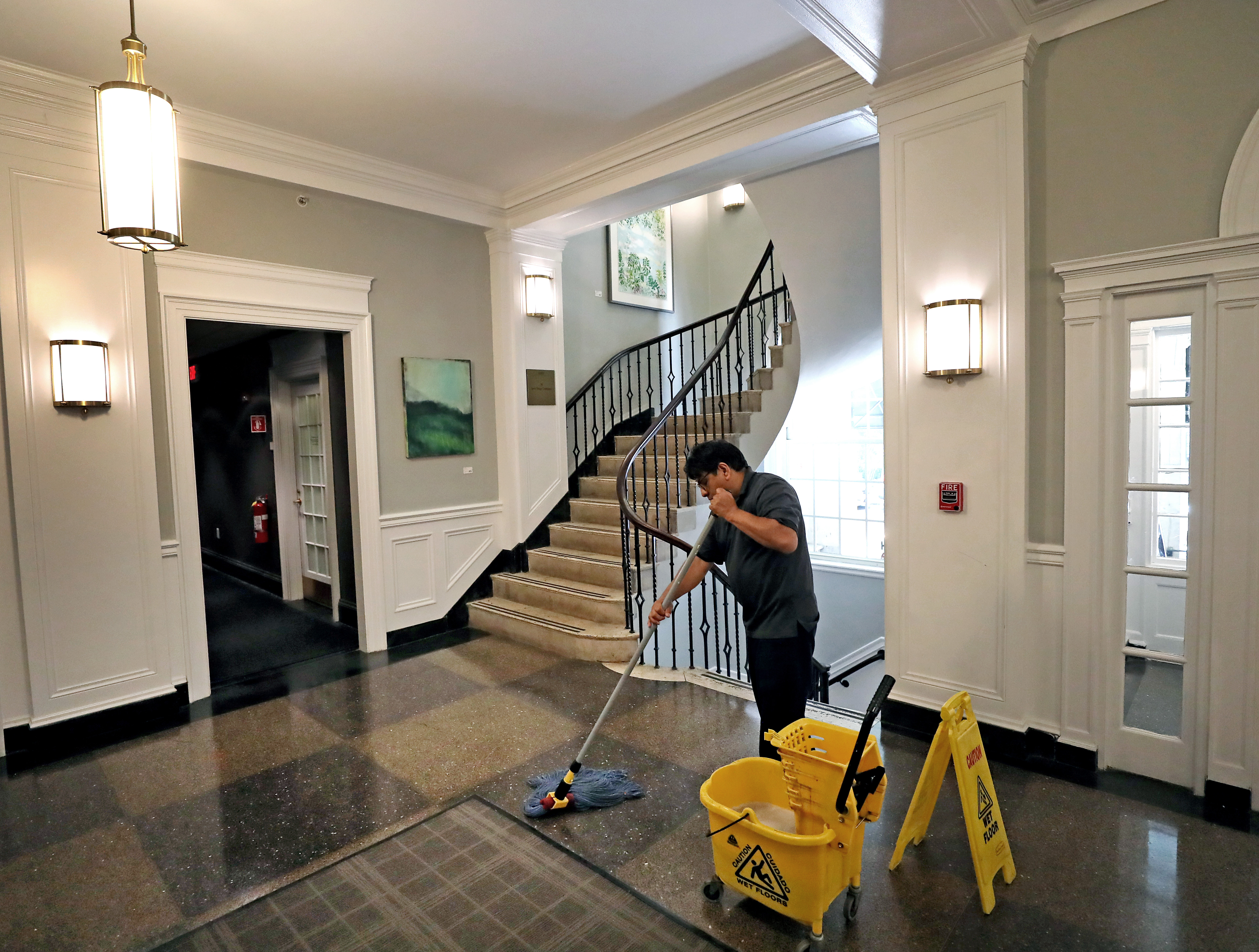 The YW Boston building’s lobby.