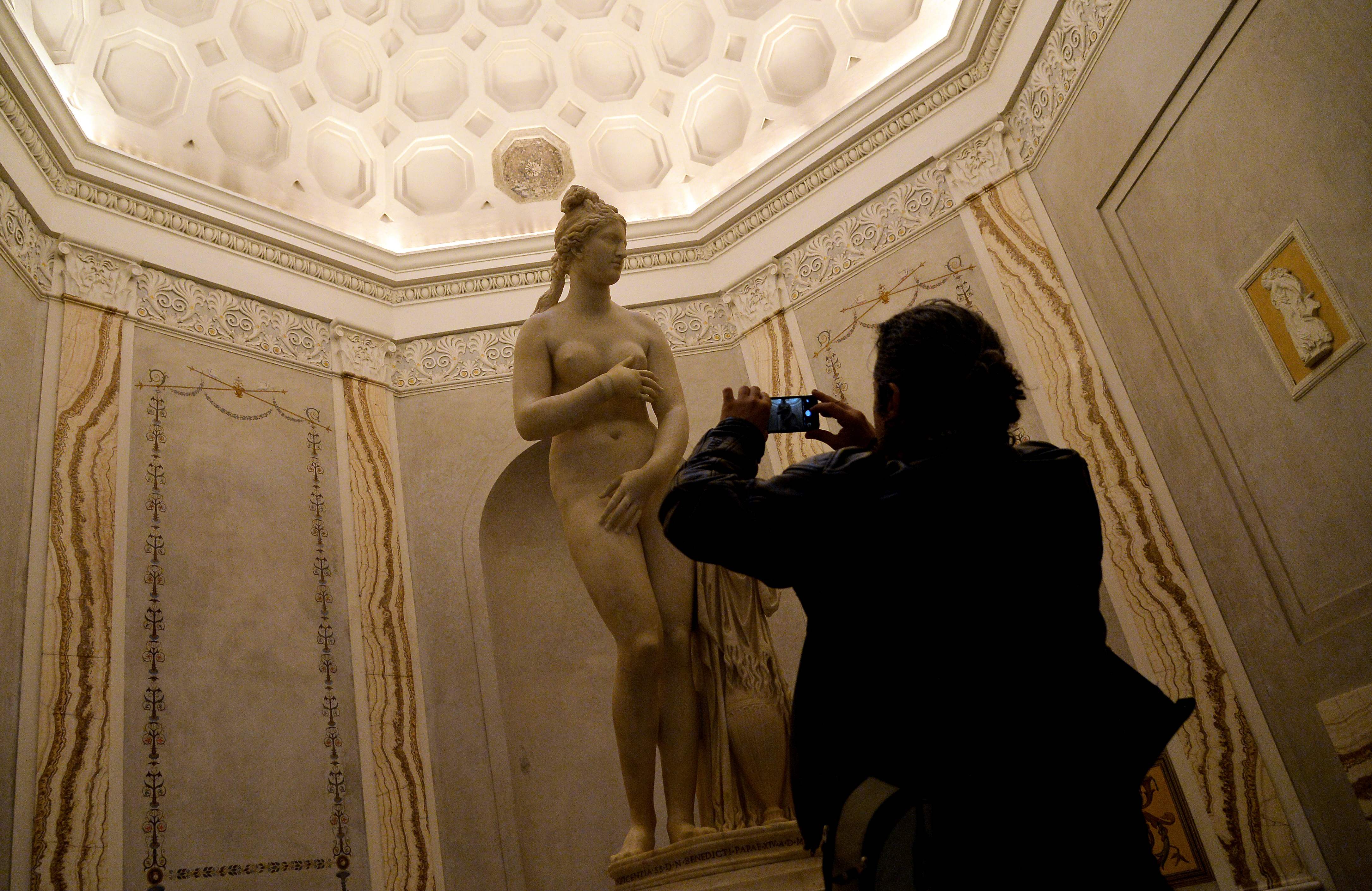 The Capitoline Venus on display at Rome's Capitoline Museum.
