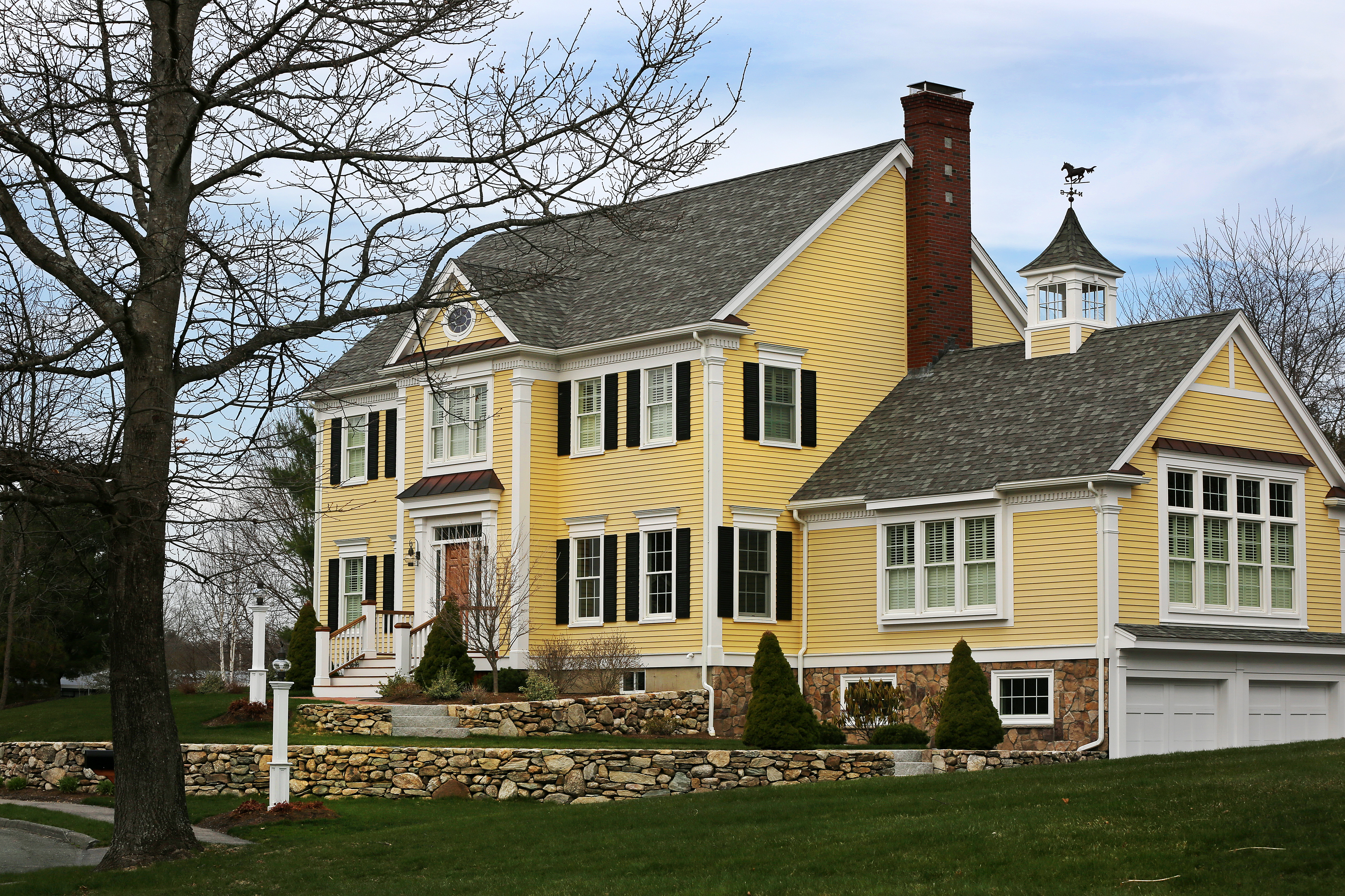 Pictured, grand homes like this aren’t hard to find in Hamilton. Above, Myopia calls itself the nation’s oldest active polo club; the first game took place in 1887.