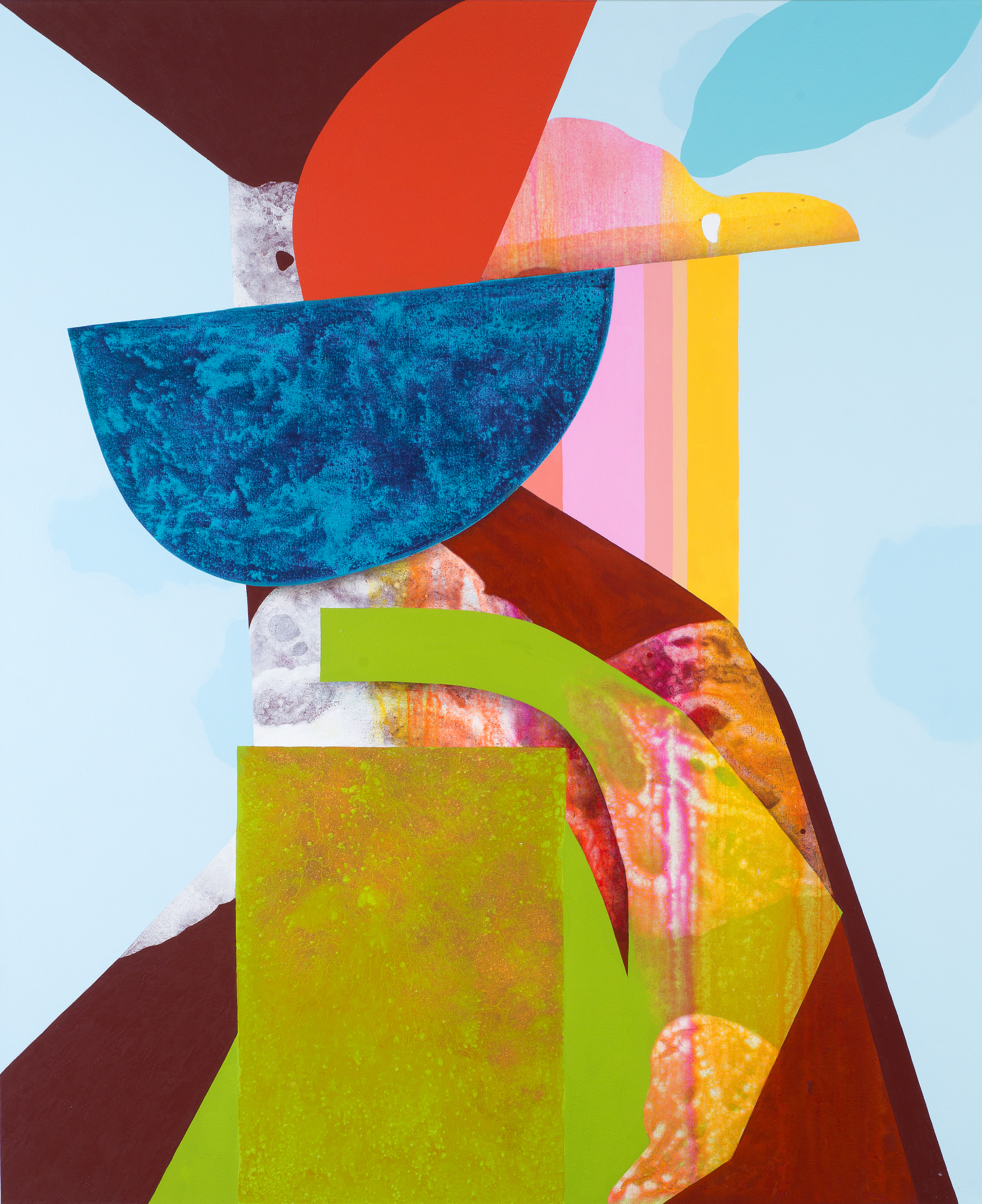 Carrie Moyer’s “Four Dreams in an Open Room.”