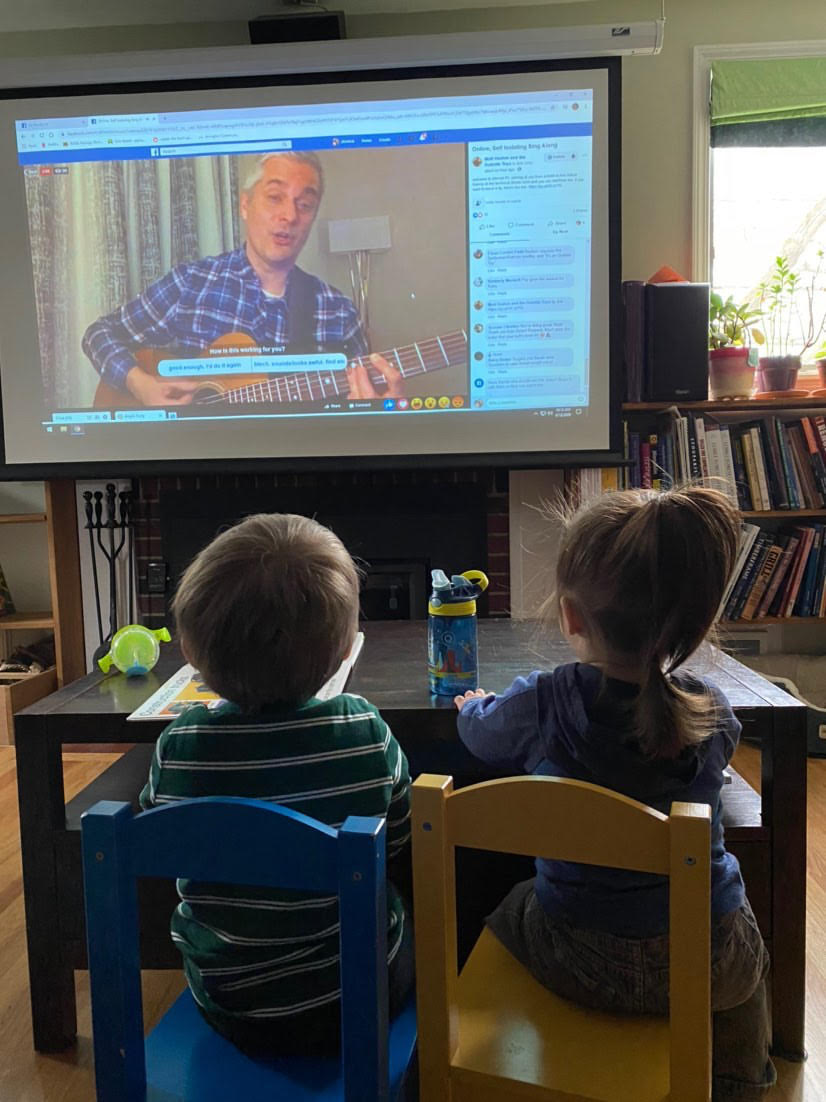 Matt Heaton brings a daily concert to his young Facebook followers.
