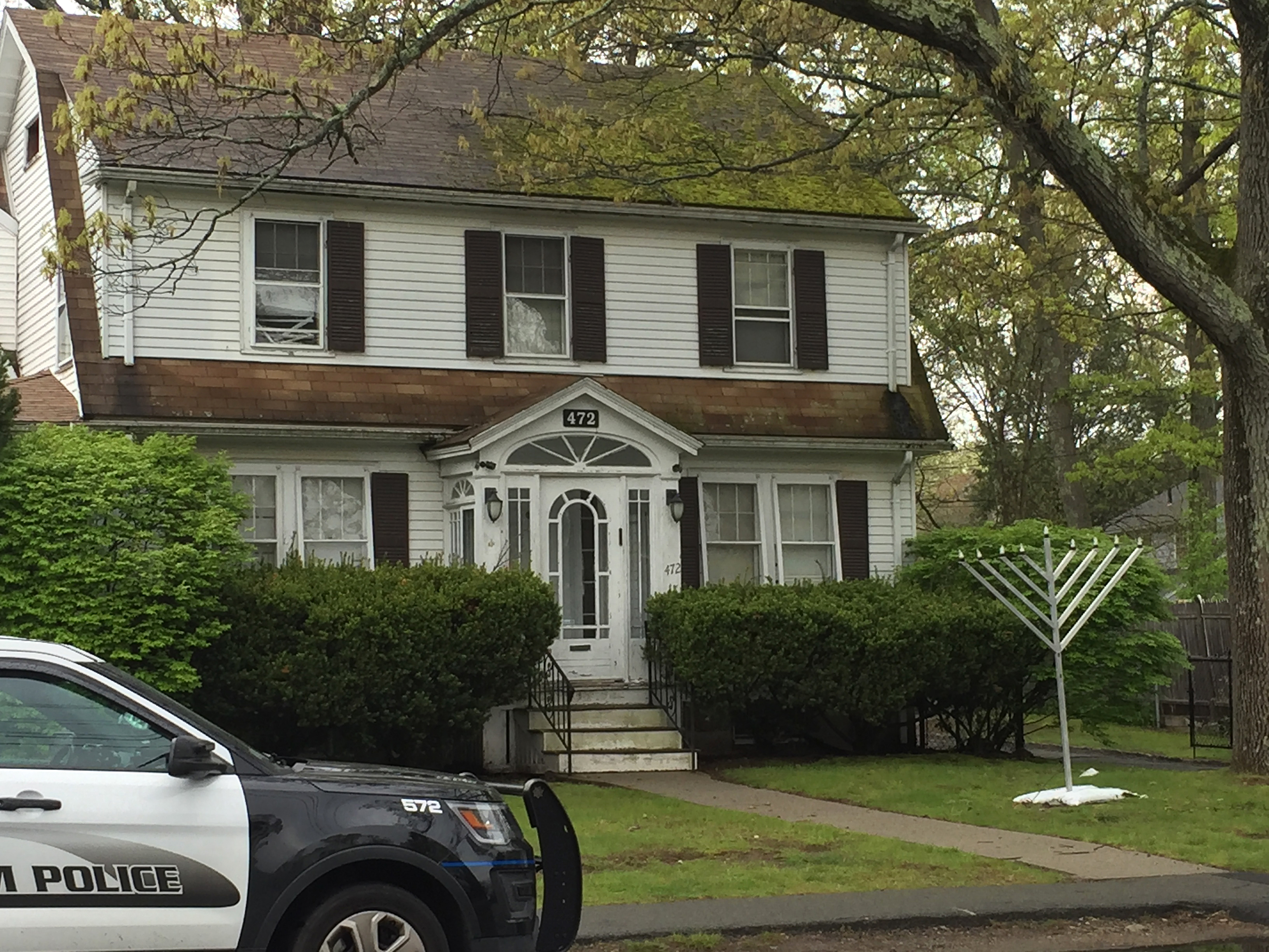 The Chabad Jewish Center in Needham was targeted by an arsonist Thursday night, authorities said.