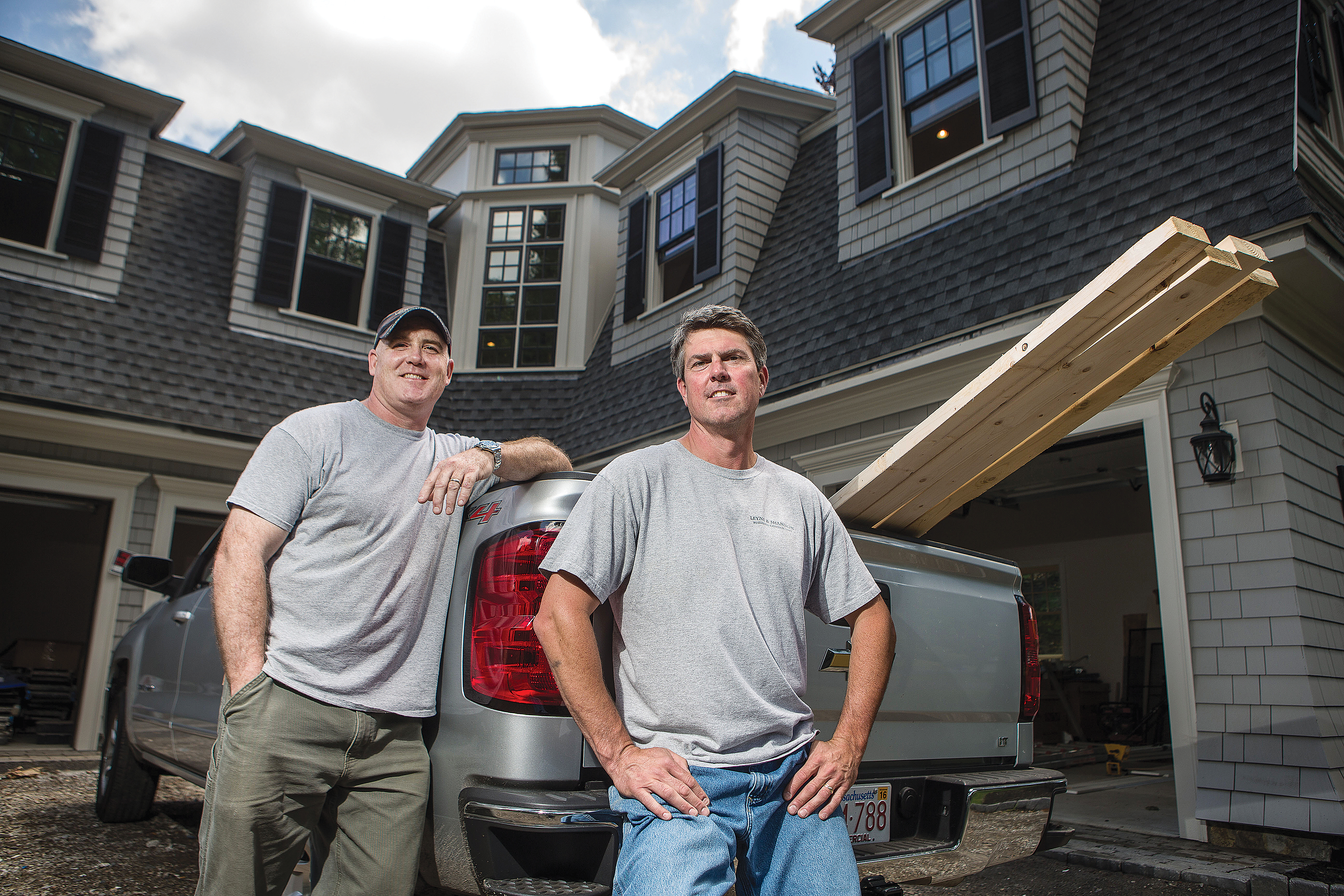 Brendan Leyne (left) and Rob Shannon of Leyne & Shannon building contractors are developing this property in Lexington.