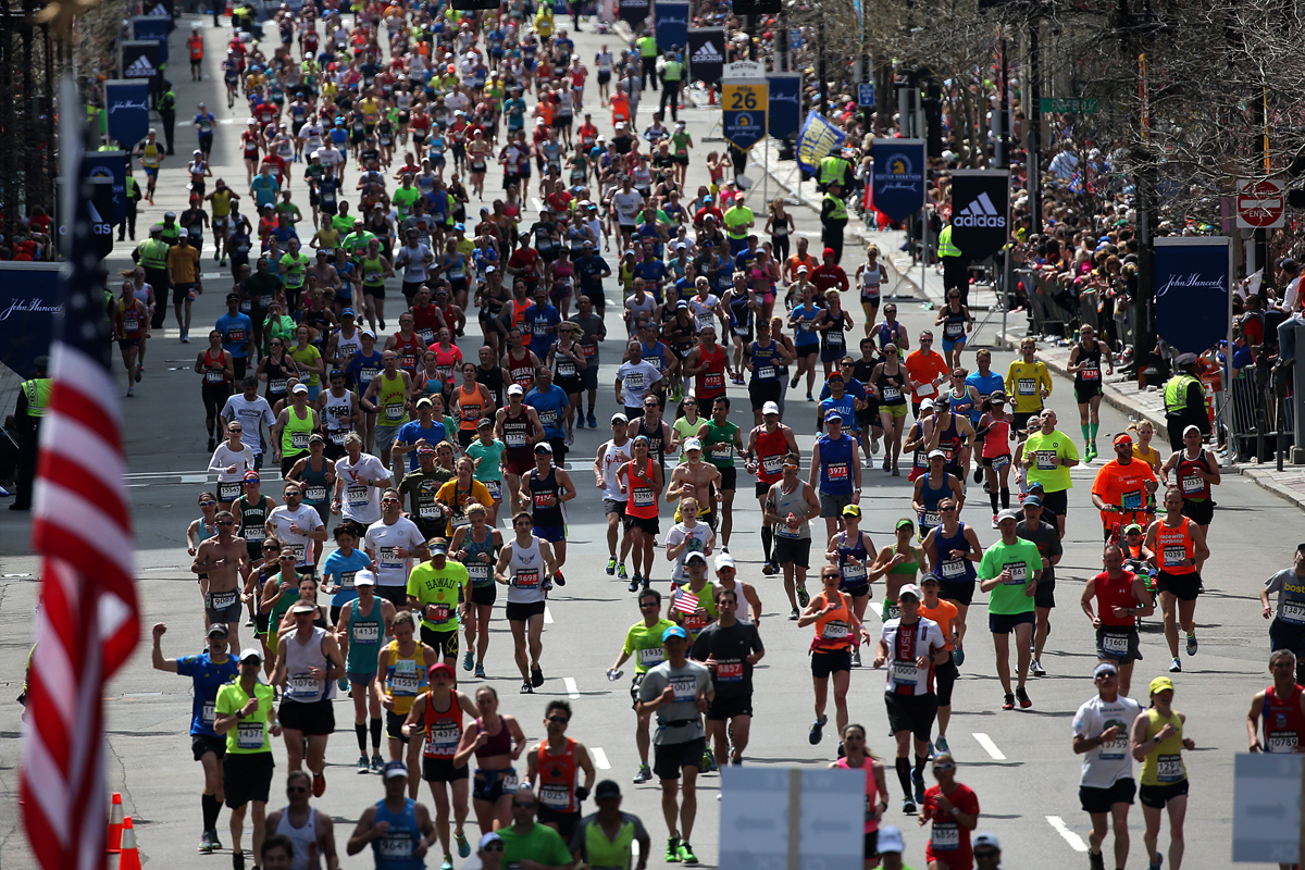 The Hopkinton-to-Boston Marathon course is considered substandard for Olympic events.