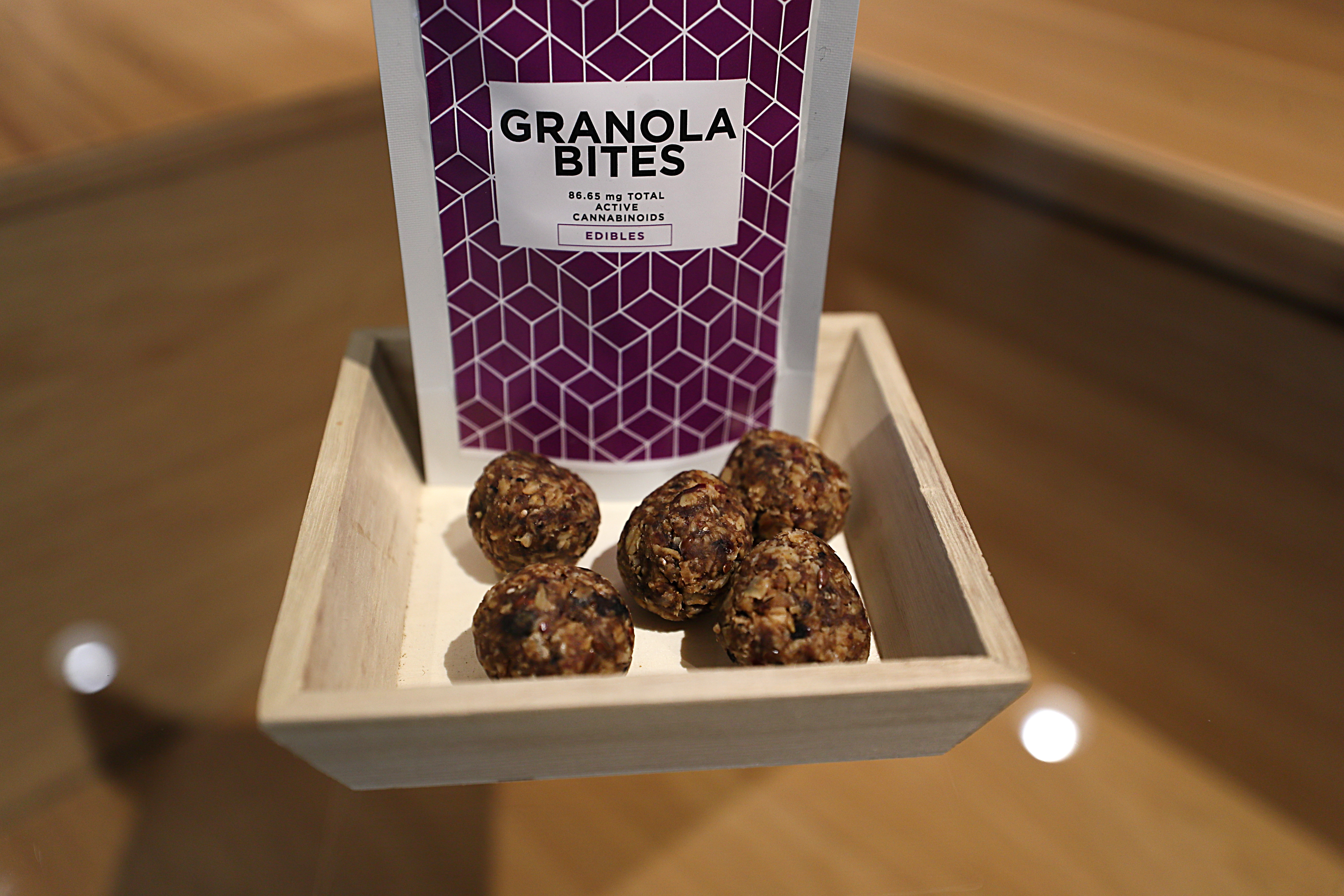 Cultivate also sells granola bites as an option for edible medical marijuana.