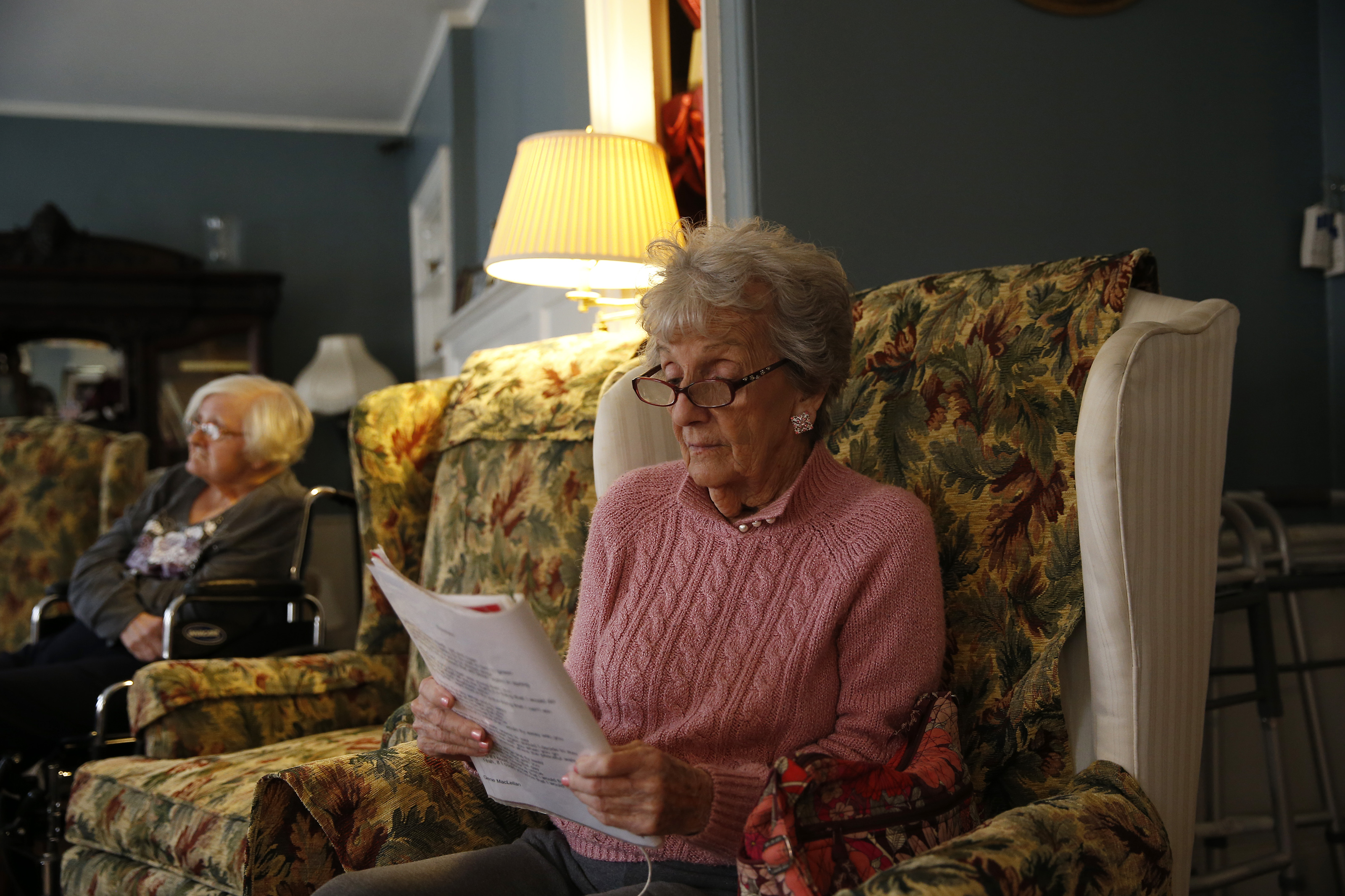 Pat Garrity sang along to songs playing at the Julia Ruth House Adult Day Care Center.