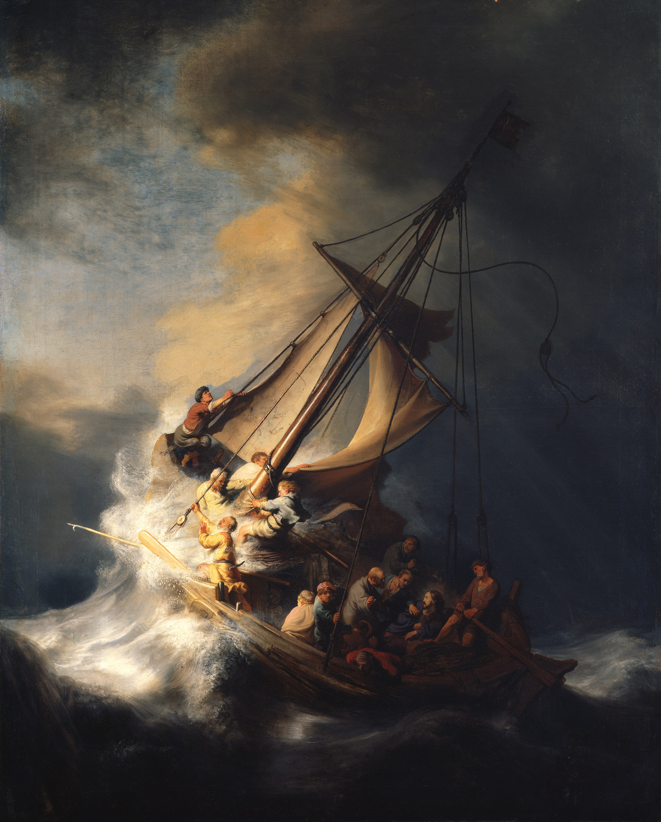 Rembrandt's "Christ in the Storm on the Sea of Galilee," 1633, oil on canvas