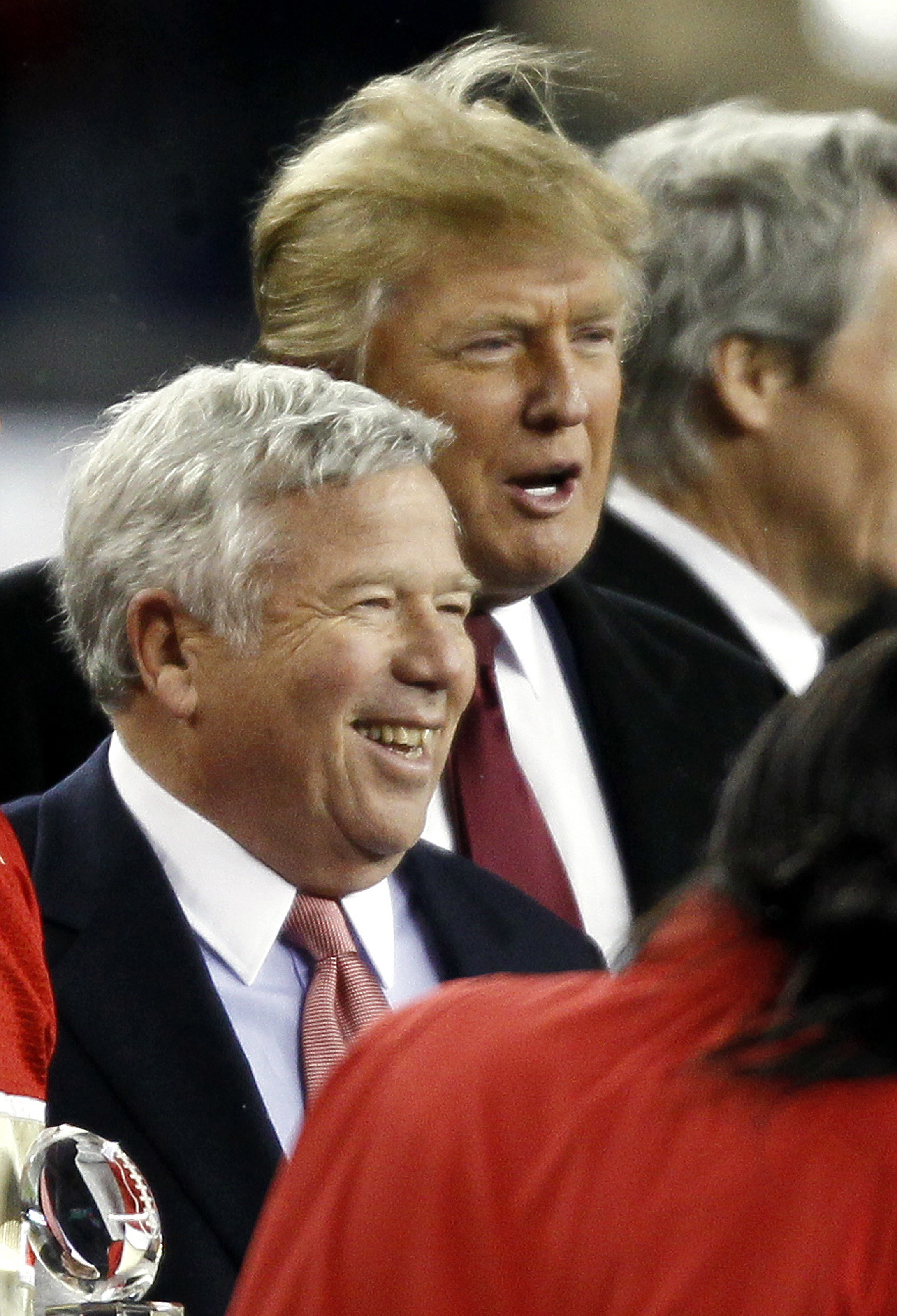 New England Patriots owner Robert Kraft with Donald Trump in 2010.