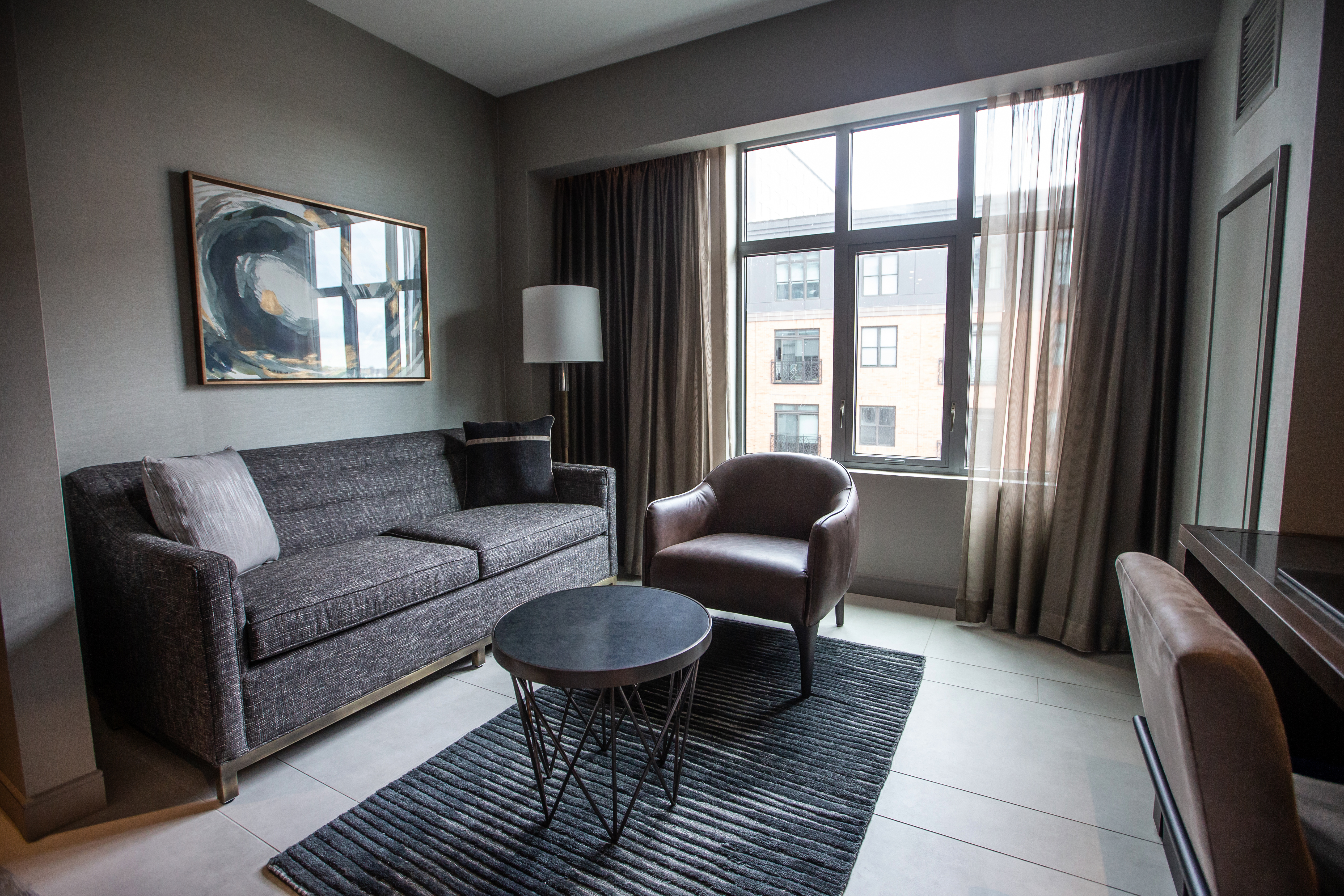 A room at the Row Hotel at Assembly Row in Somerville.