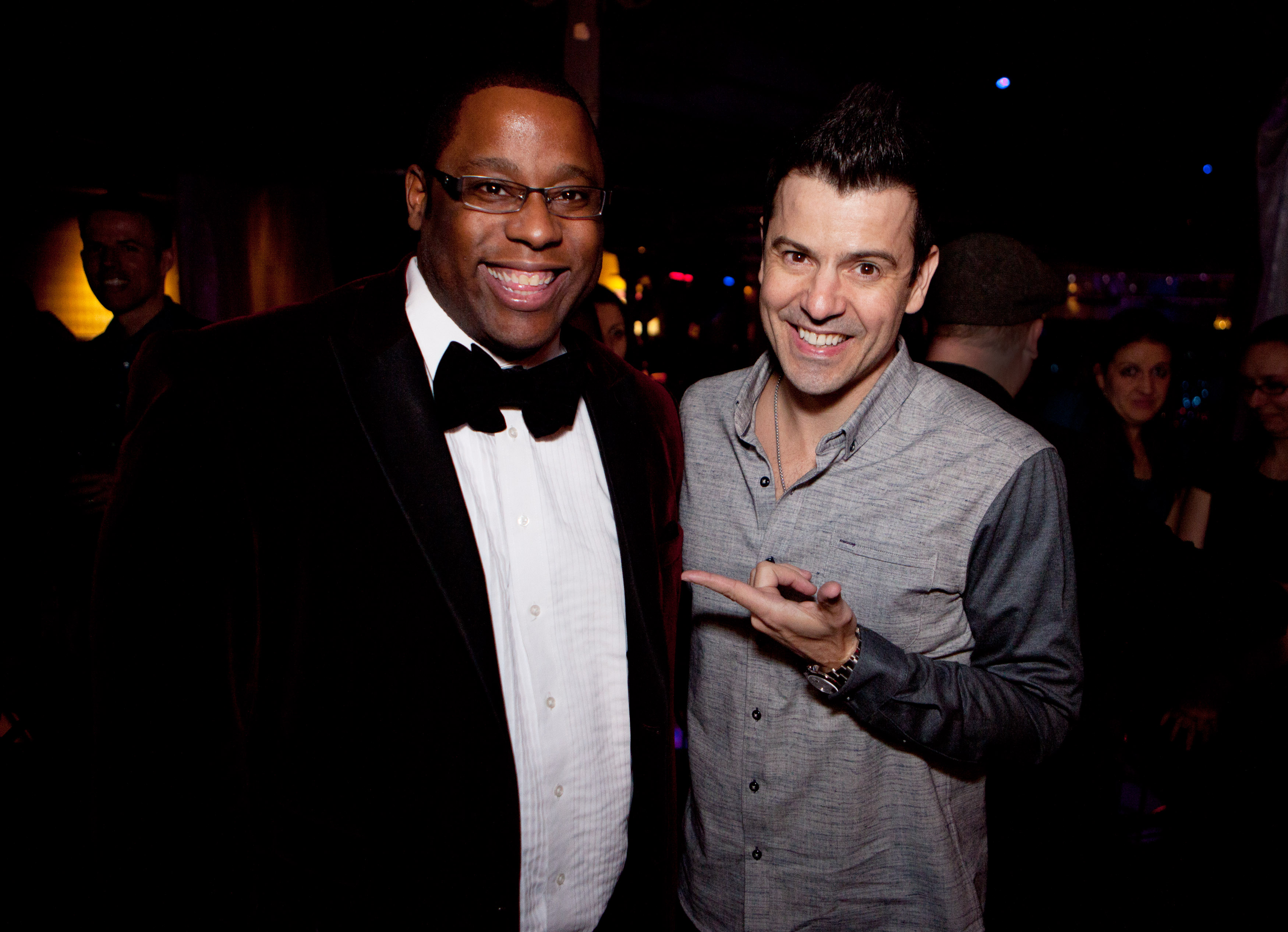 Tito Jackson (left) and Jordan Knight at The Estate on Saturday.