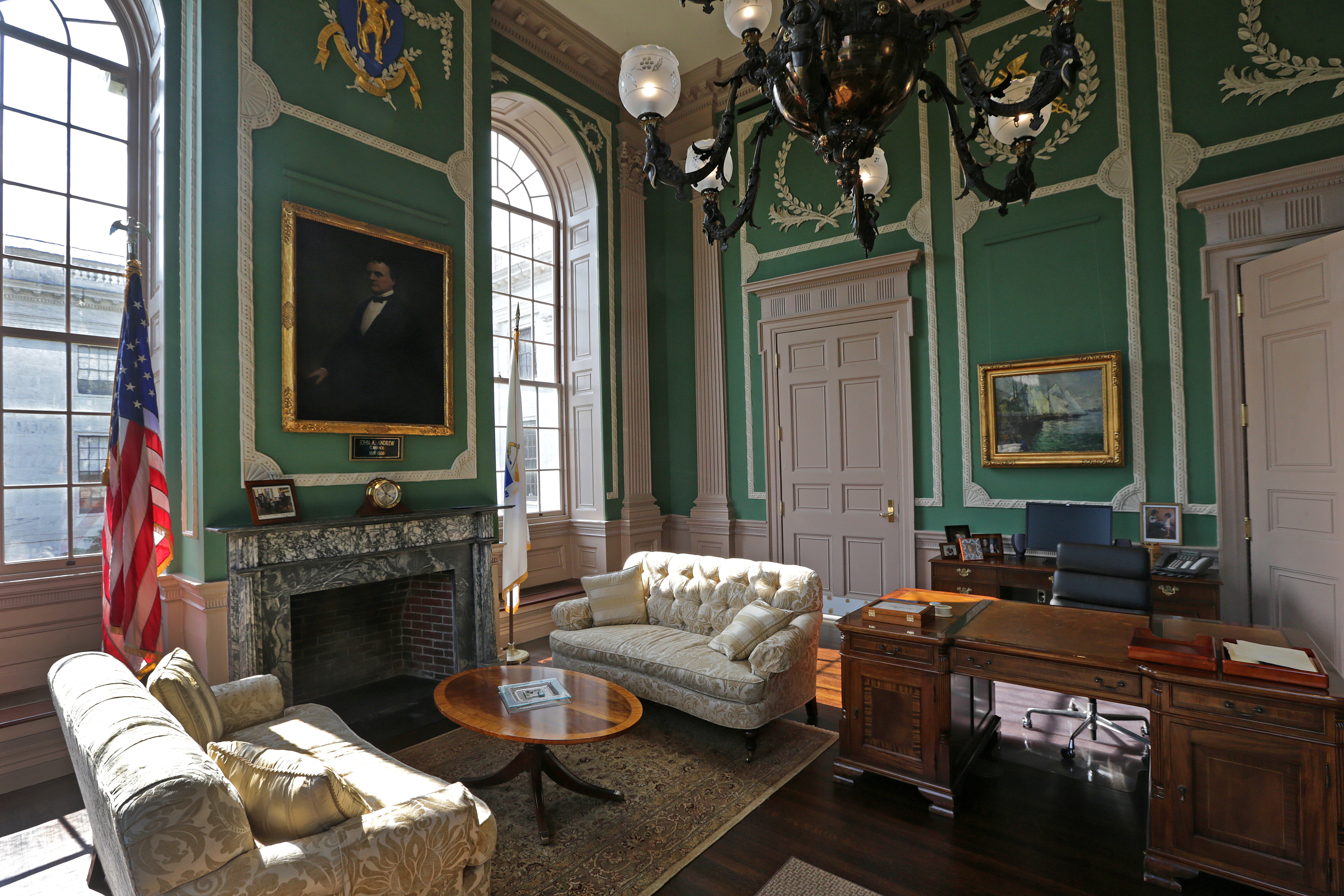 The newly-renovated executive office now looks like it did in 1798.
