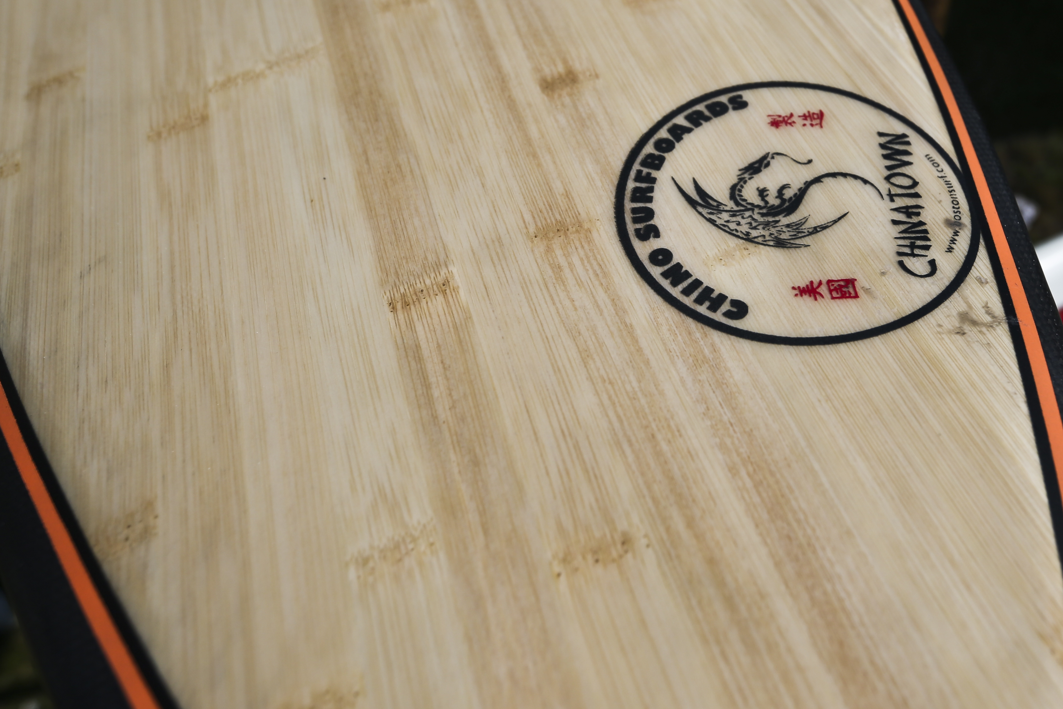 A hand-crafted surfboard by Jonathan Wong.