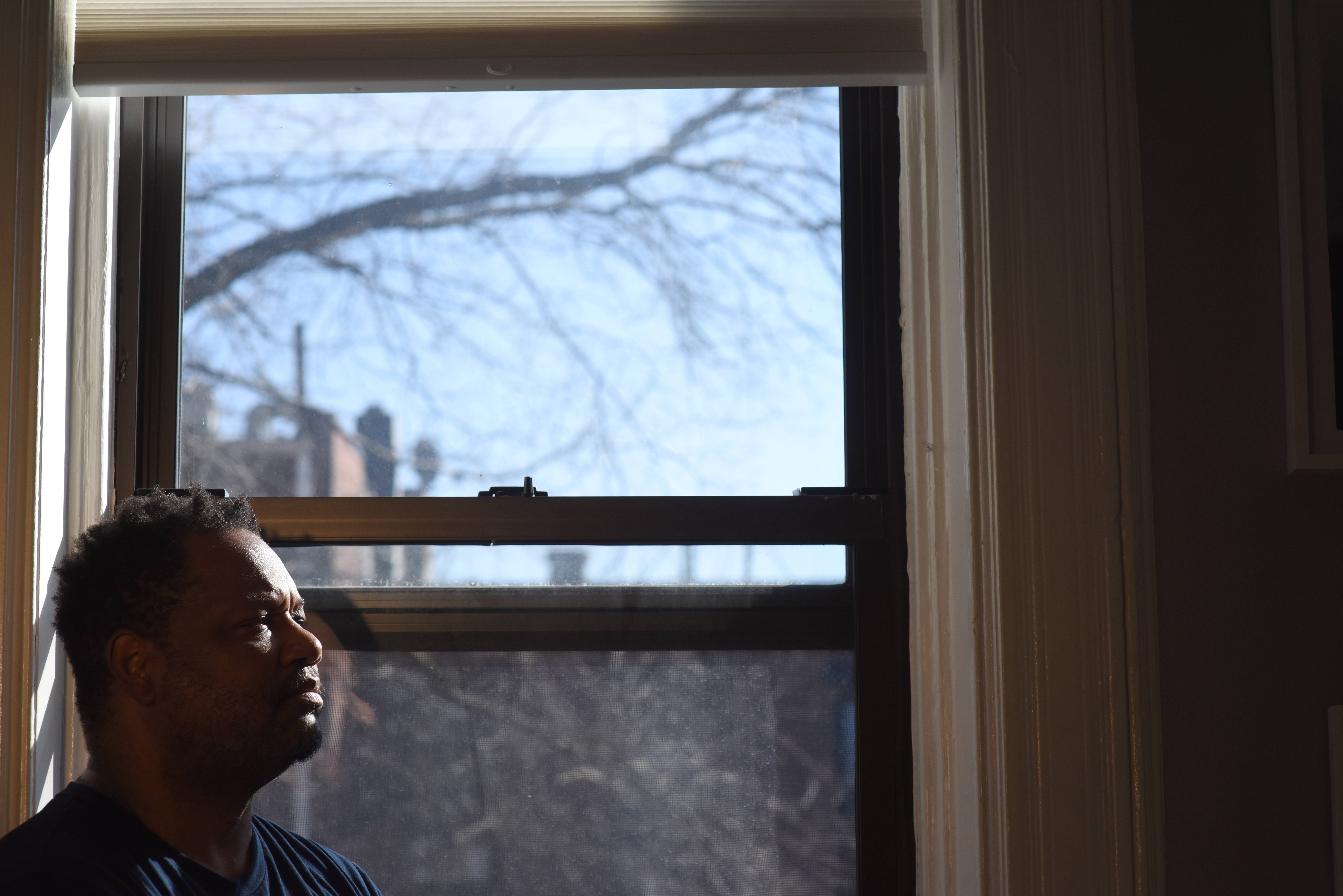 Artist Steve Locke in his home and studio in Brooklyn.