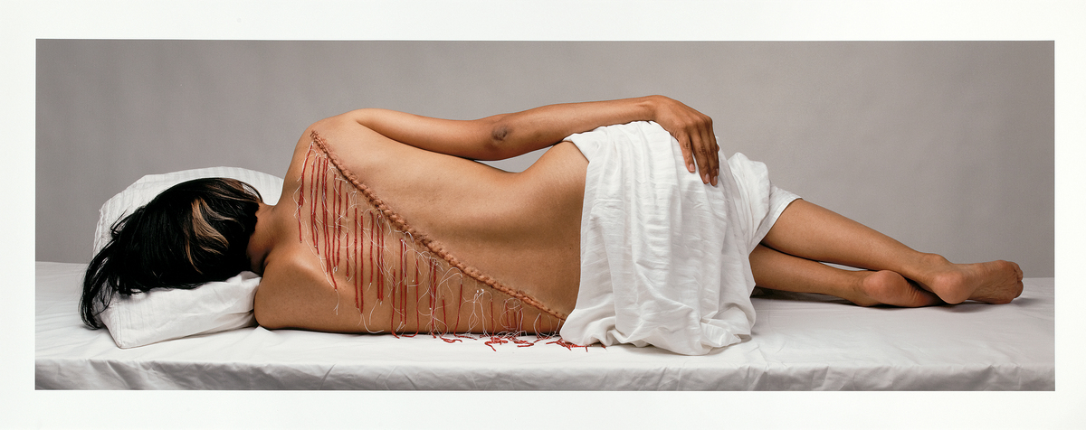 From the exhibit “Native American Art at Dartmouth,” Rebecca Belmore’s digital photograph “Fringe.”