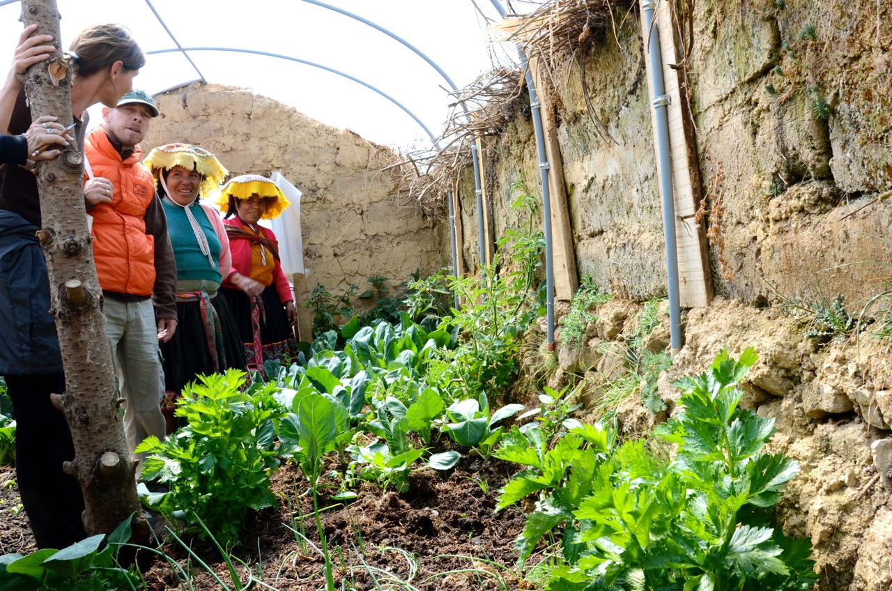One of the finished greenhouses in the poor high Andean community for Por Eso foundation.