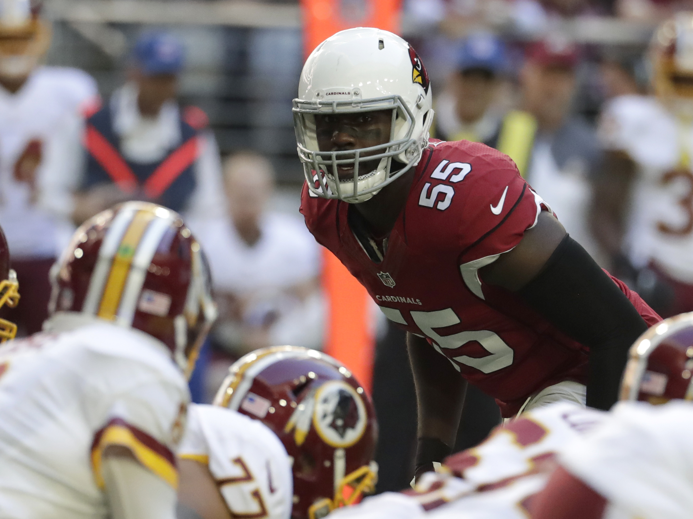 Chandler Jones tallied 11 sacks for the Cardinals last season.