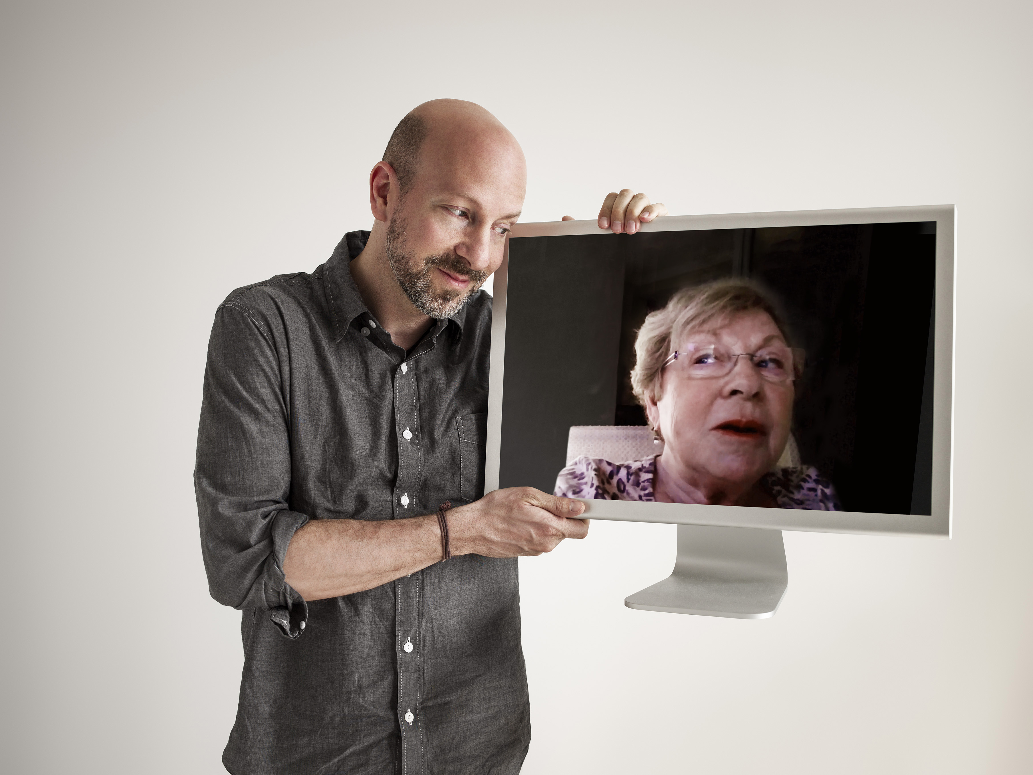 Joshua Seftel and his mother.